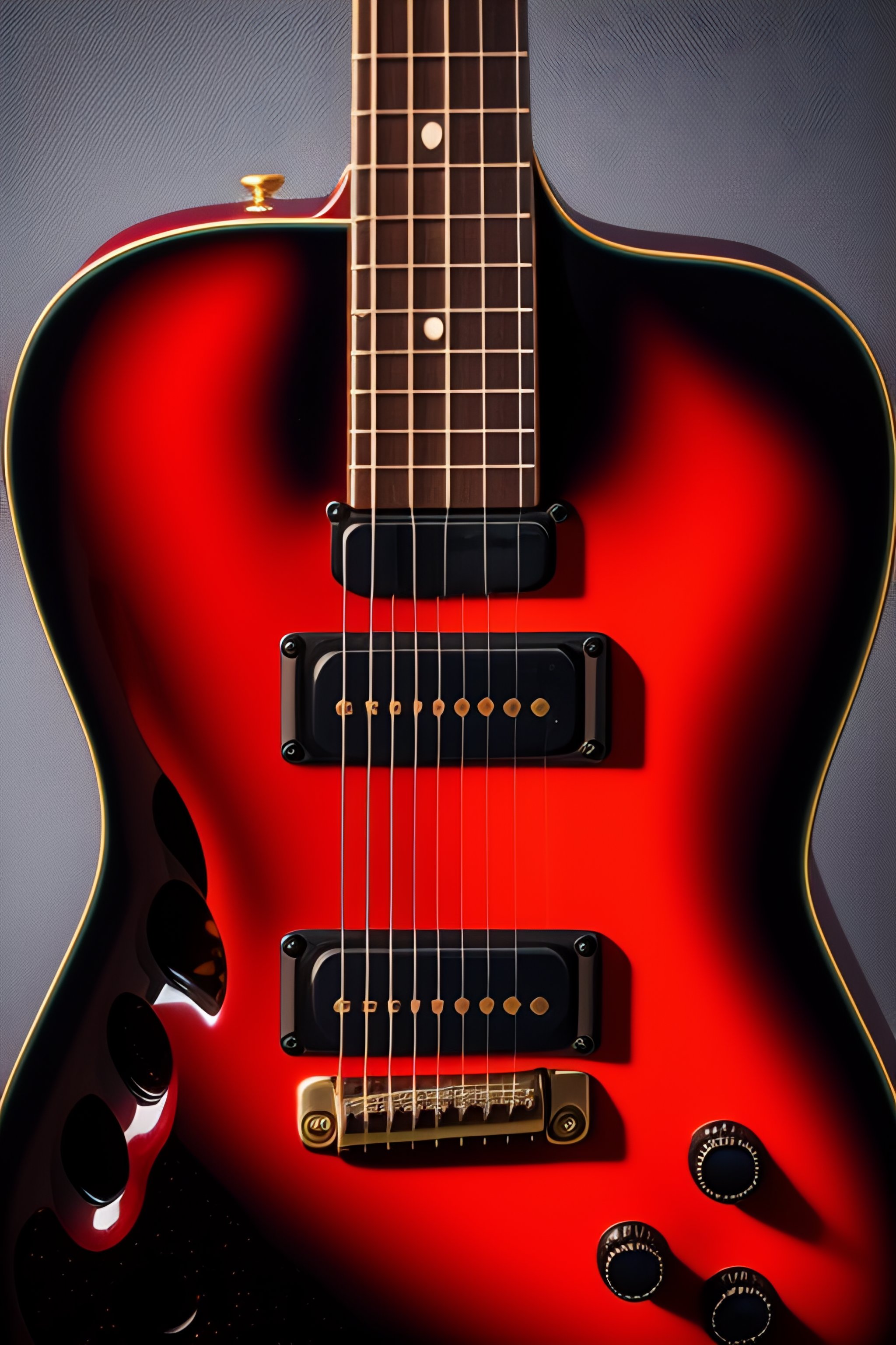 Lexica - Picture of a red gibson guitar which has bullet holes by ...