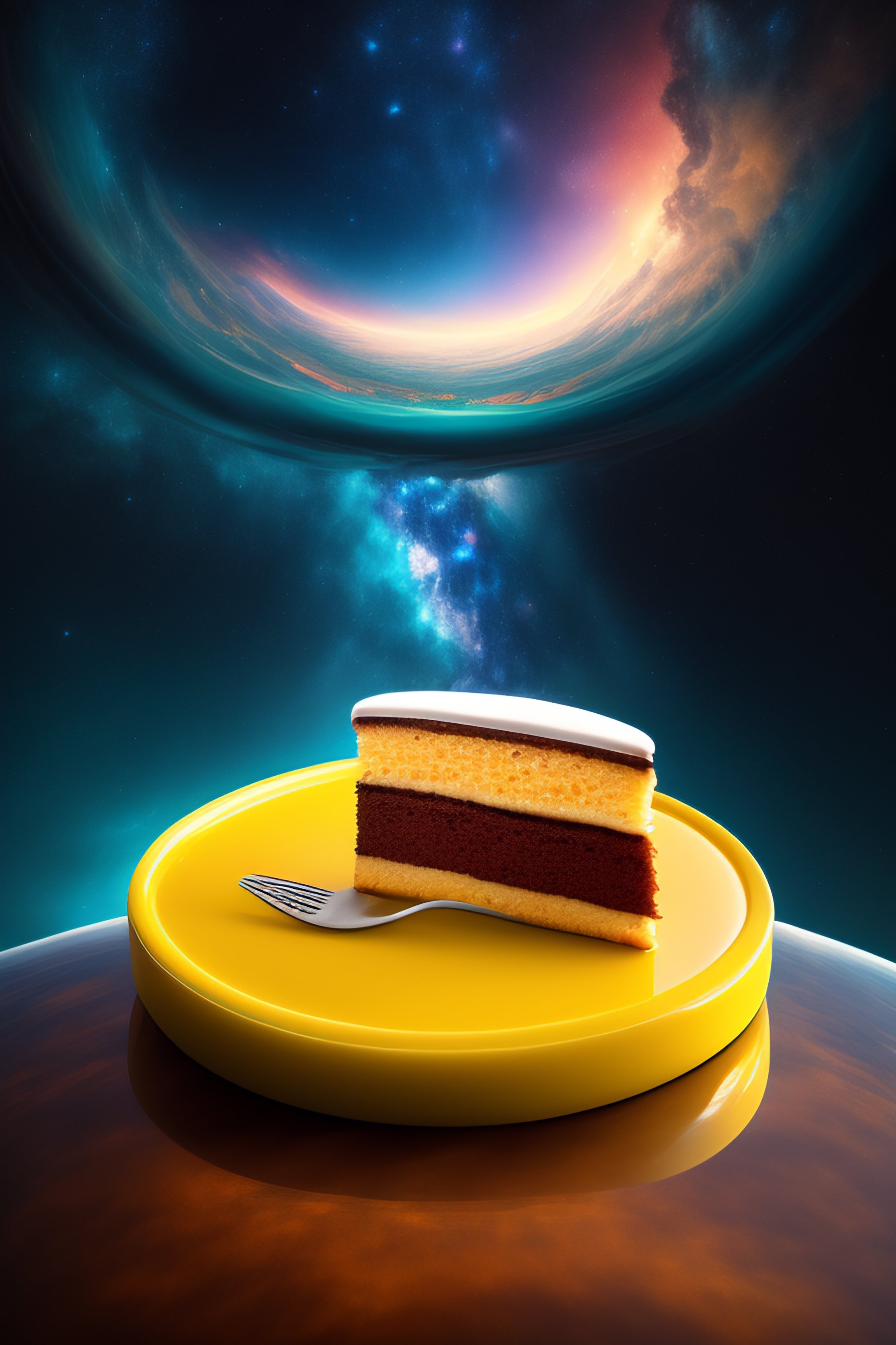 Lexica - Piece of cake floating in space