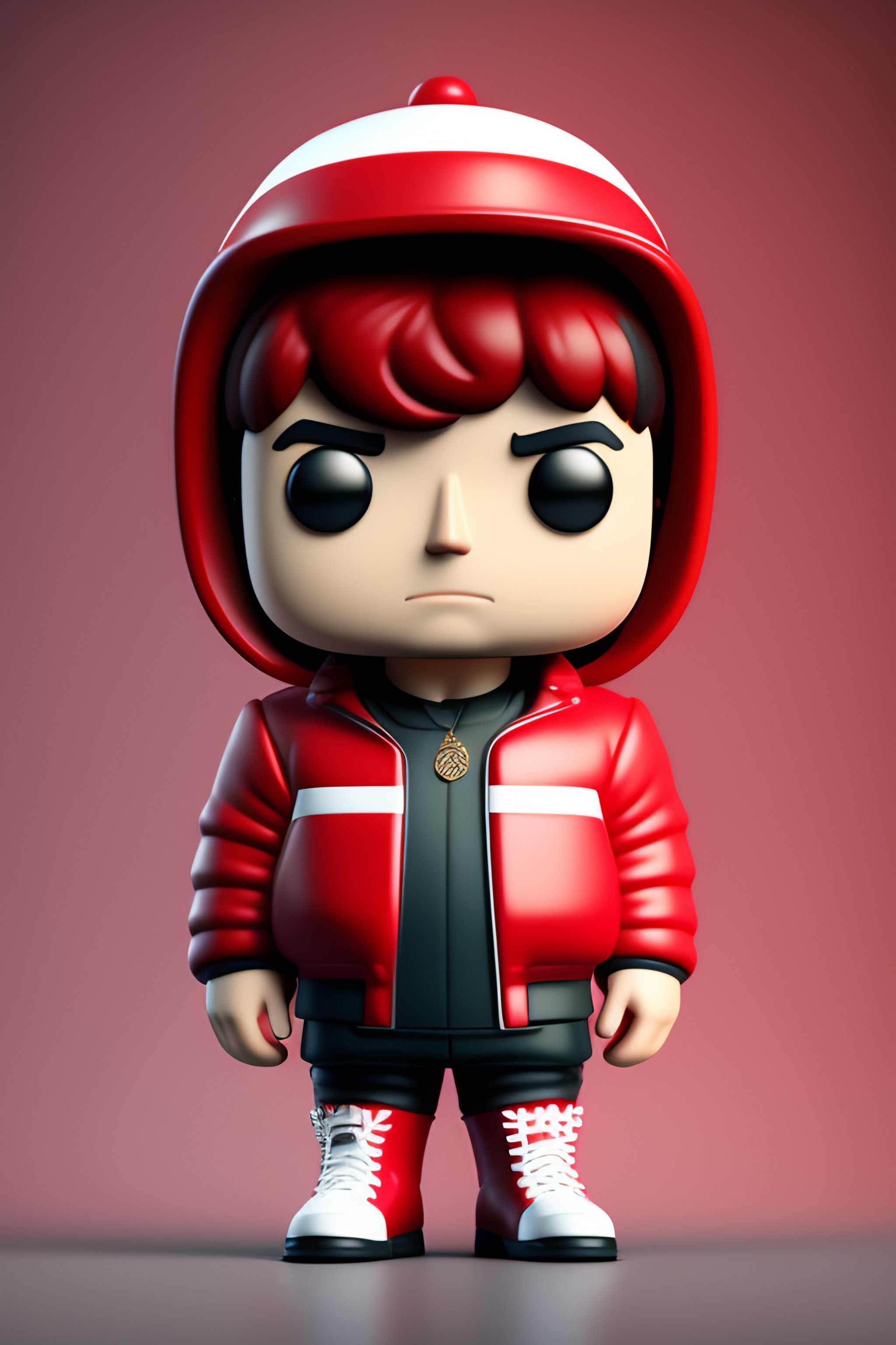 Lexica - Full body 3d render of funko pop money heist character