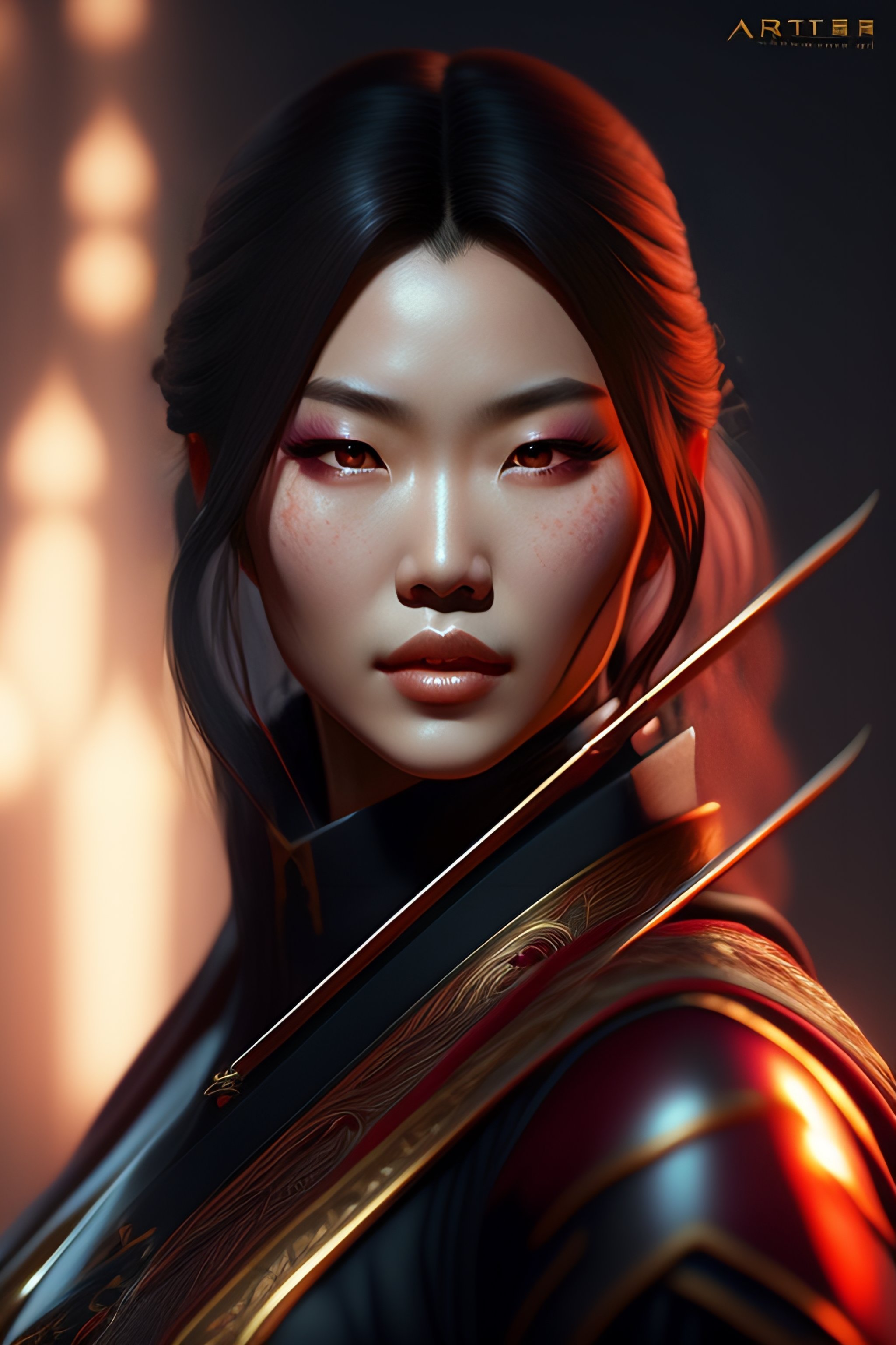 Lexica Beautiful Female Chinese Vampire Hunter With A Guandao Cinematic Beautiful Face 