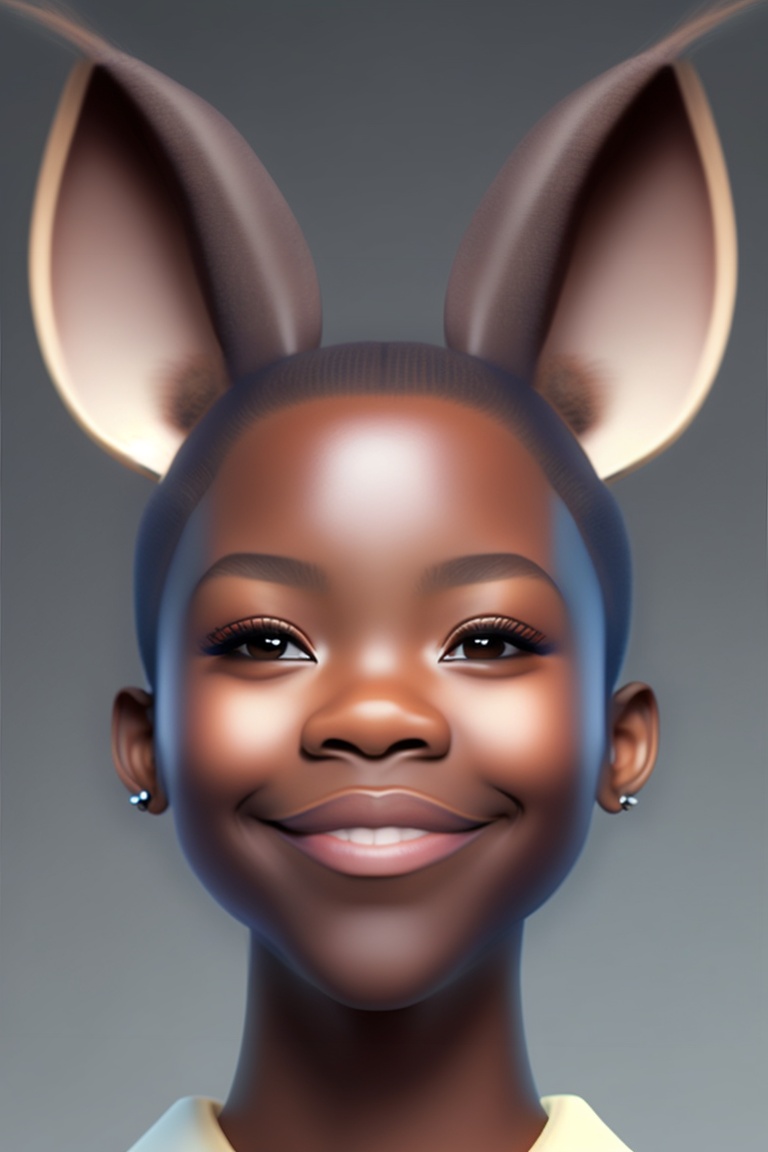 Lexica Human being with a round head, bunnylike teeth, huge ears