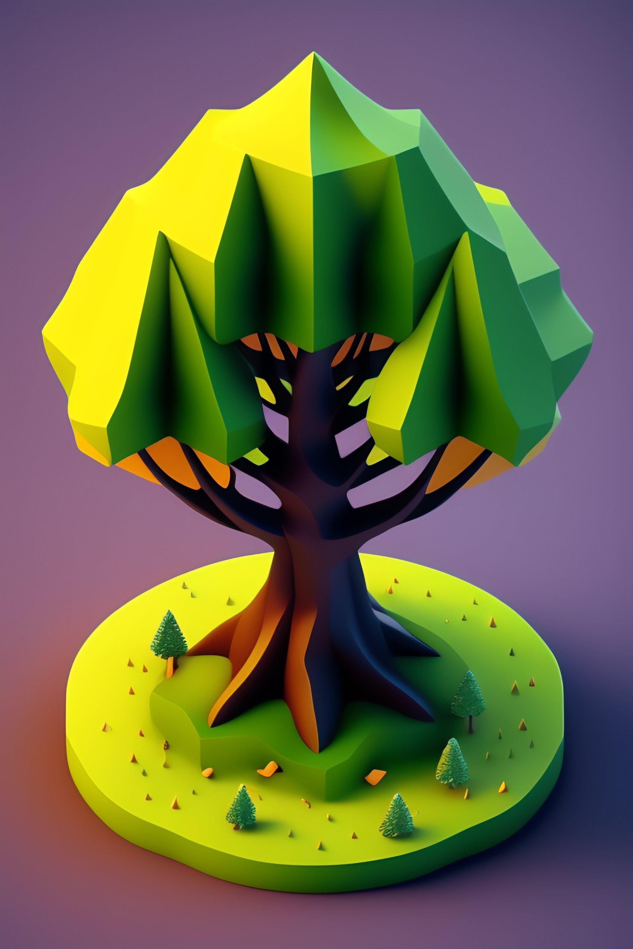Lexica - Low poly 3d isometric tree