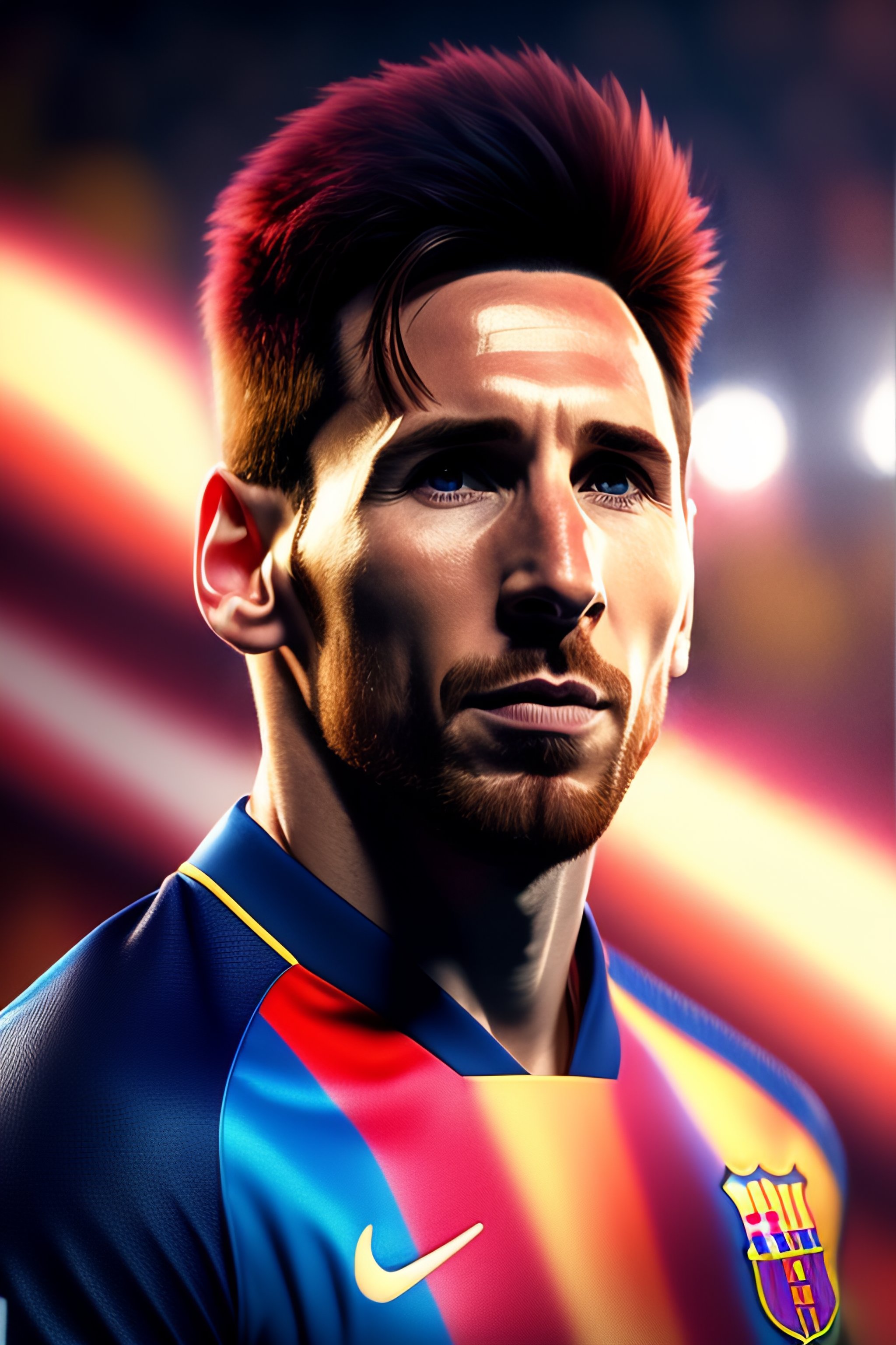 Lexica - Messi as donald trumo,HQ,high resolution,4K,realistic CGI ...