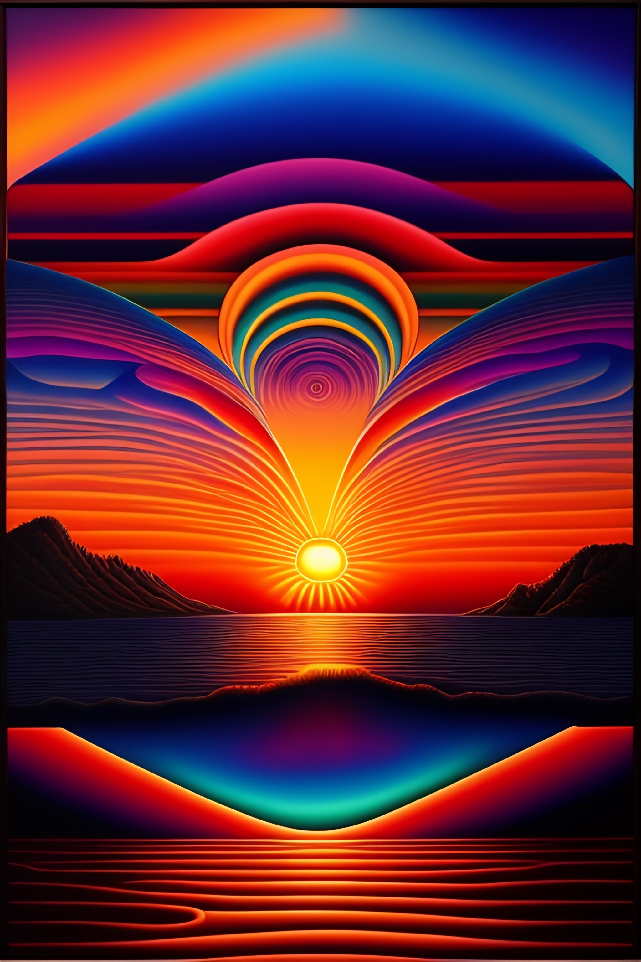 lexica-sunset-on-alex-grey-style
