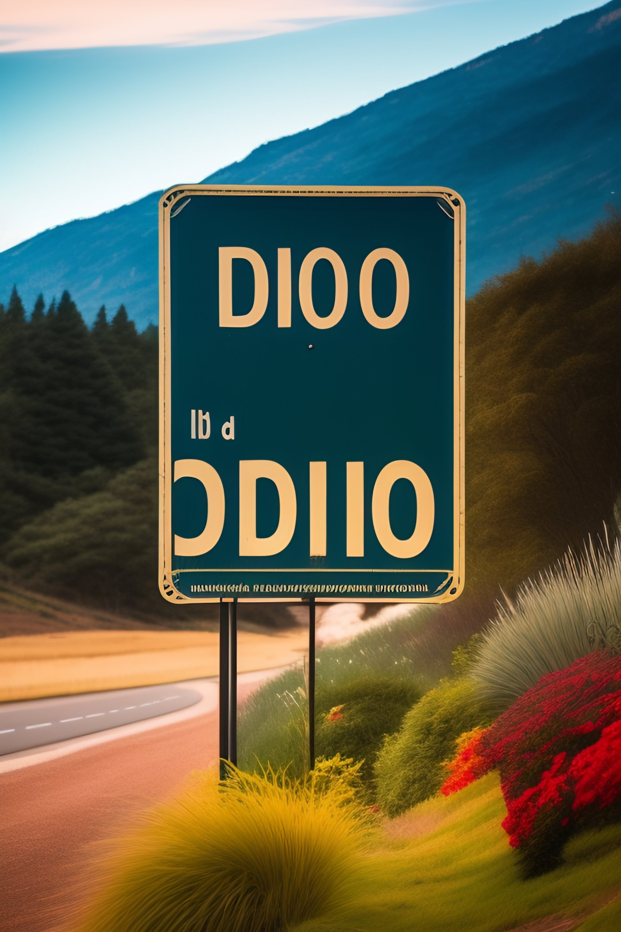Lexica - A sign that says D I O P O R C O