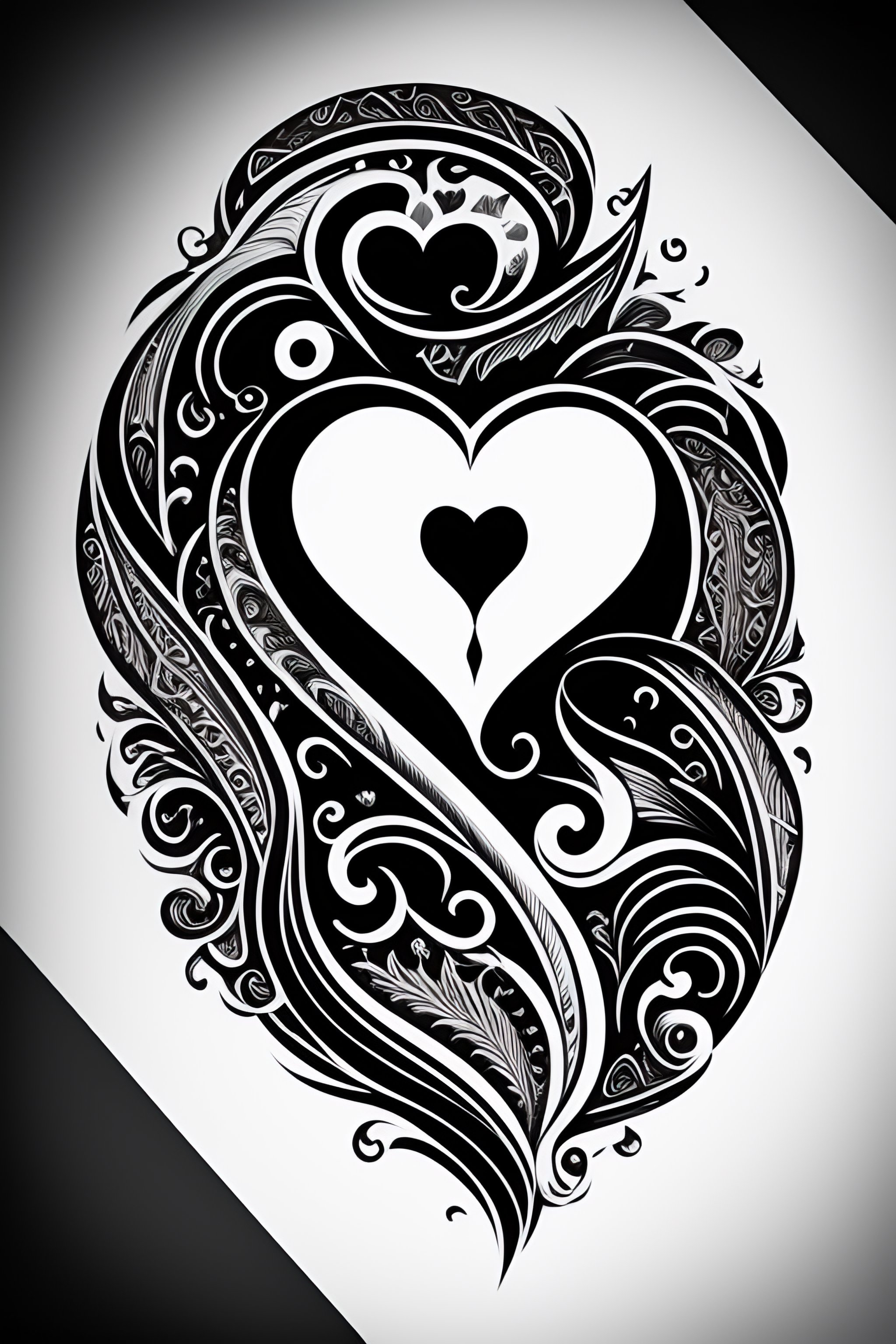 Simple Black Aesthetic Heart Wallpaper