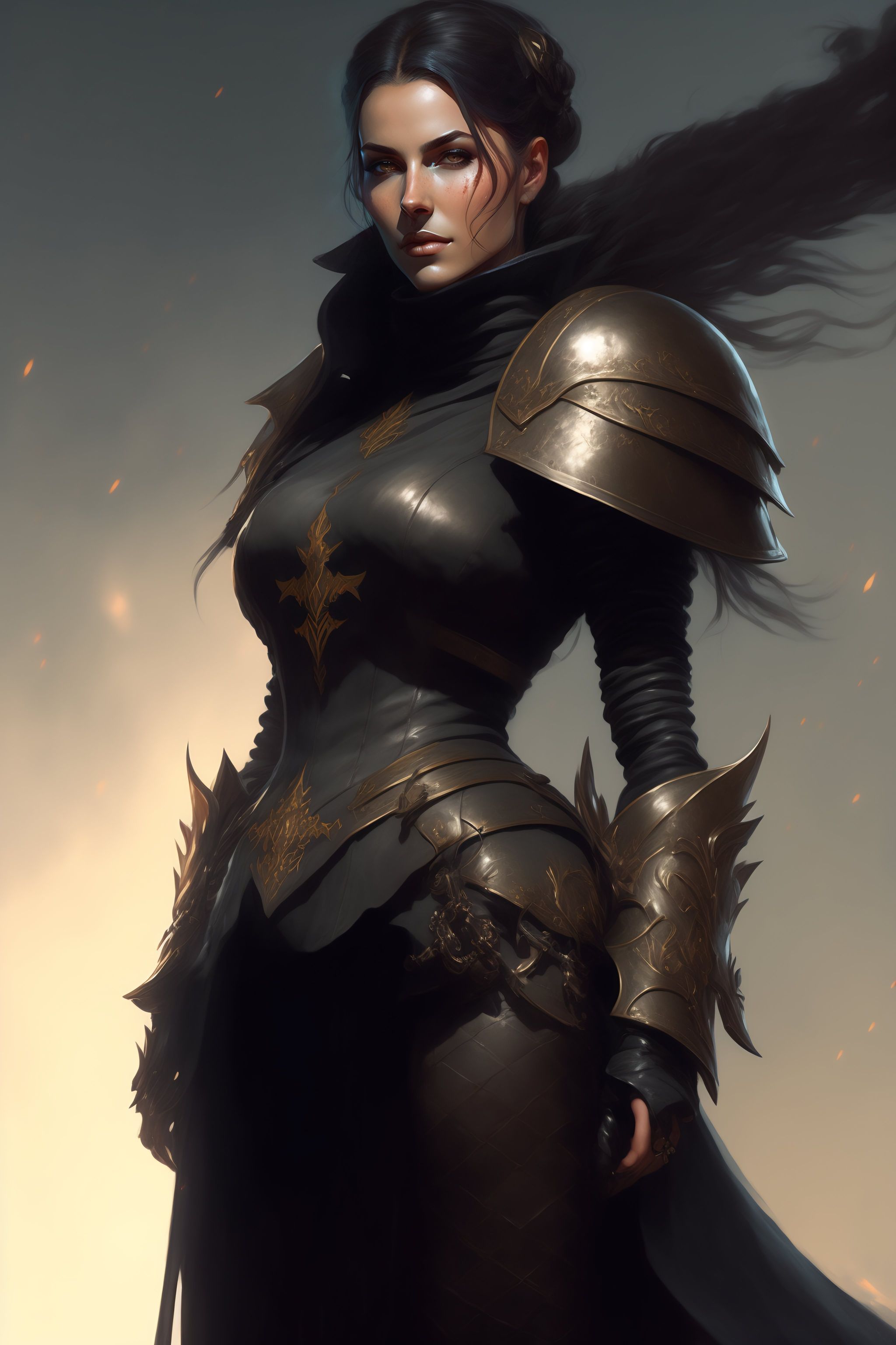 Lexica - Woman gothic knight necromancer summoner, armored Wolfenstein ...