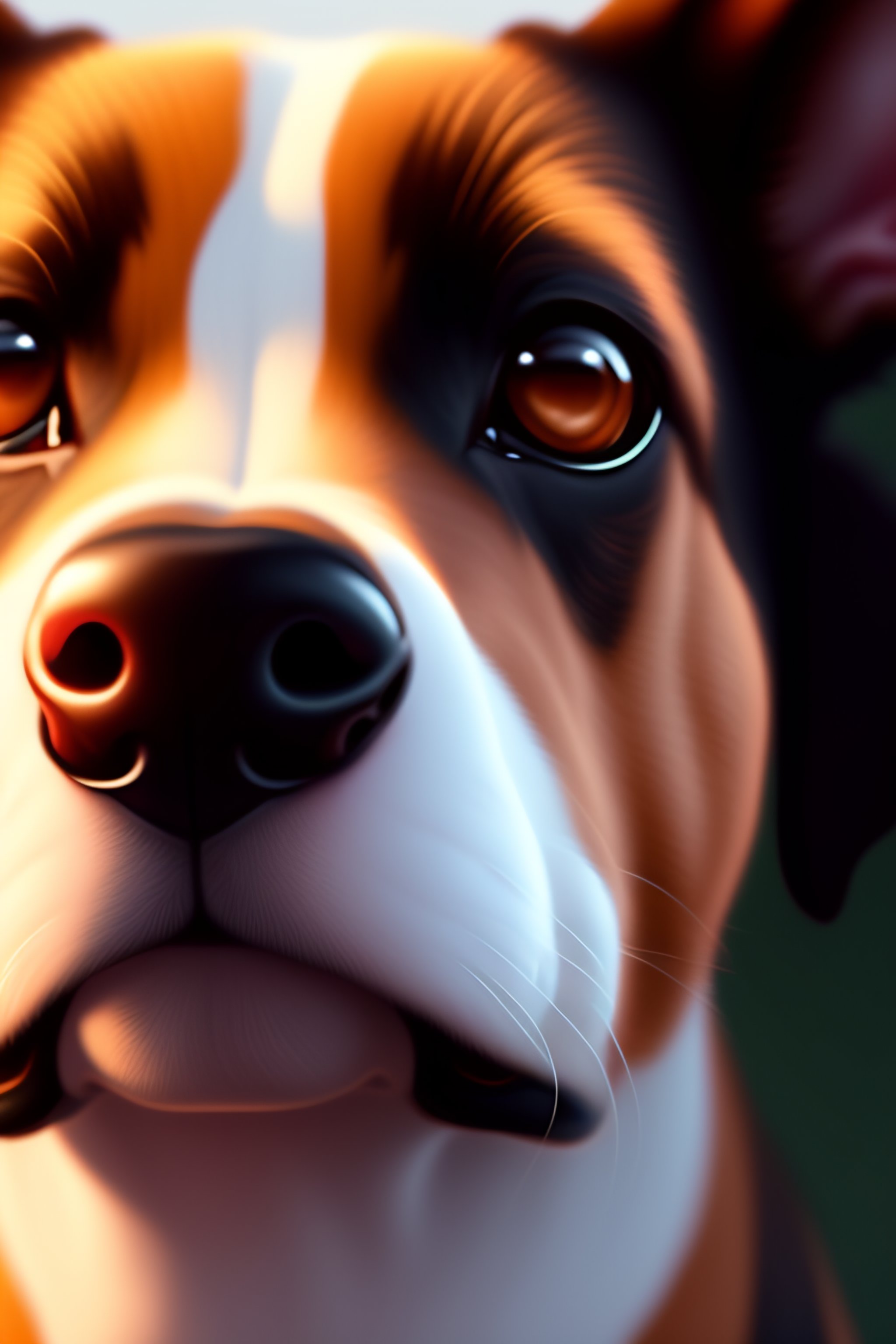 Lexica - Close-up ,a portrait of dog, art by lois van baarle and loish ...