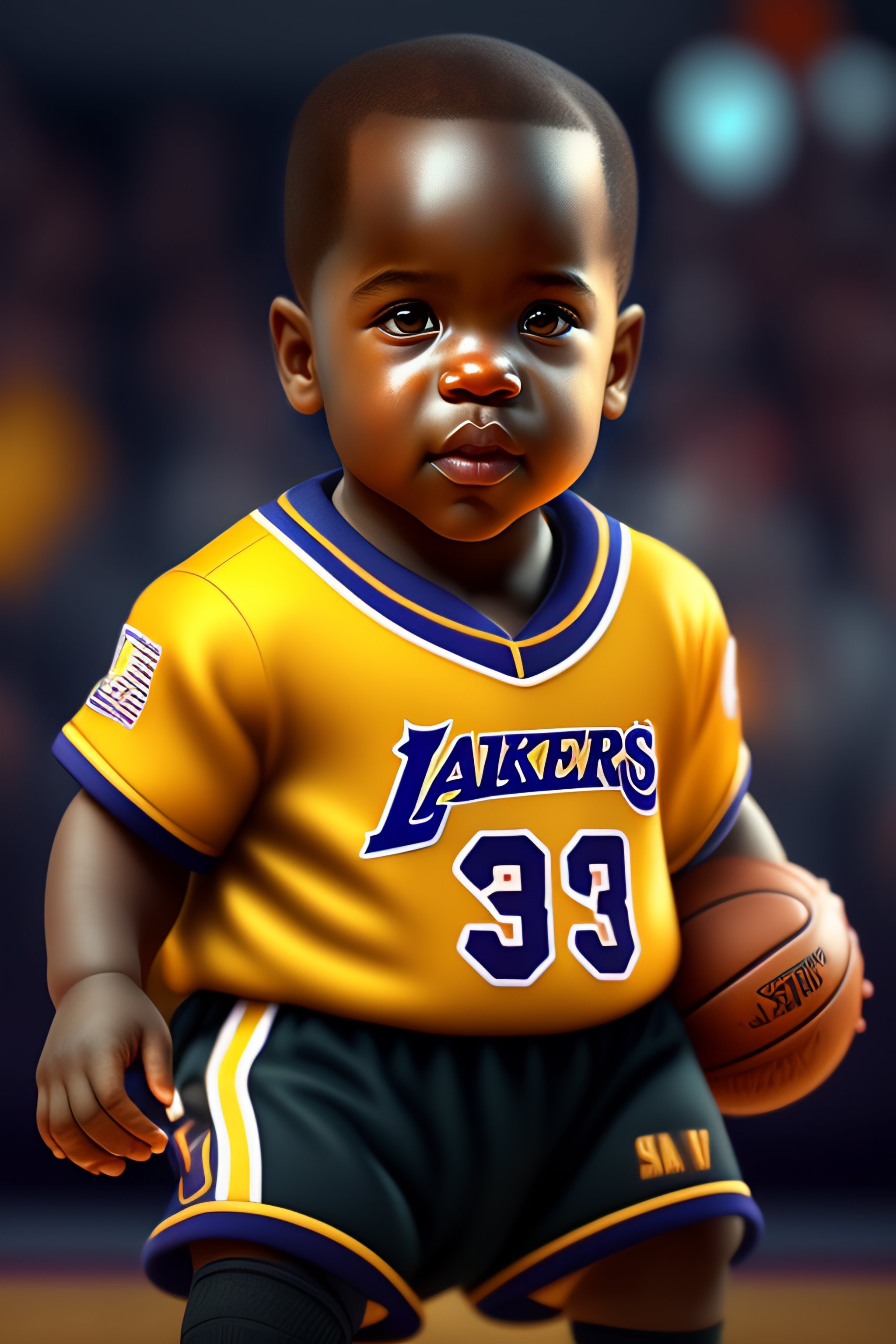 Lexica Baby Shaquille O’Neal, render, rembrandt, cgsociety