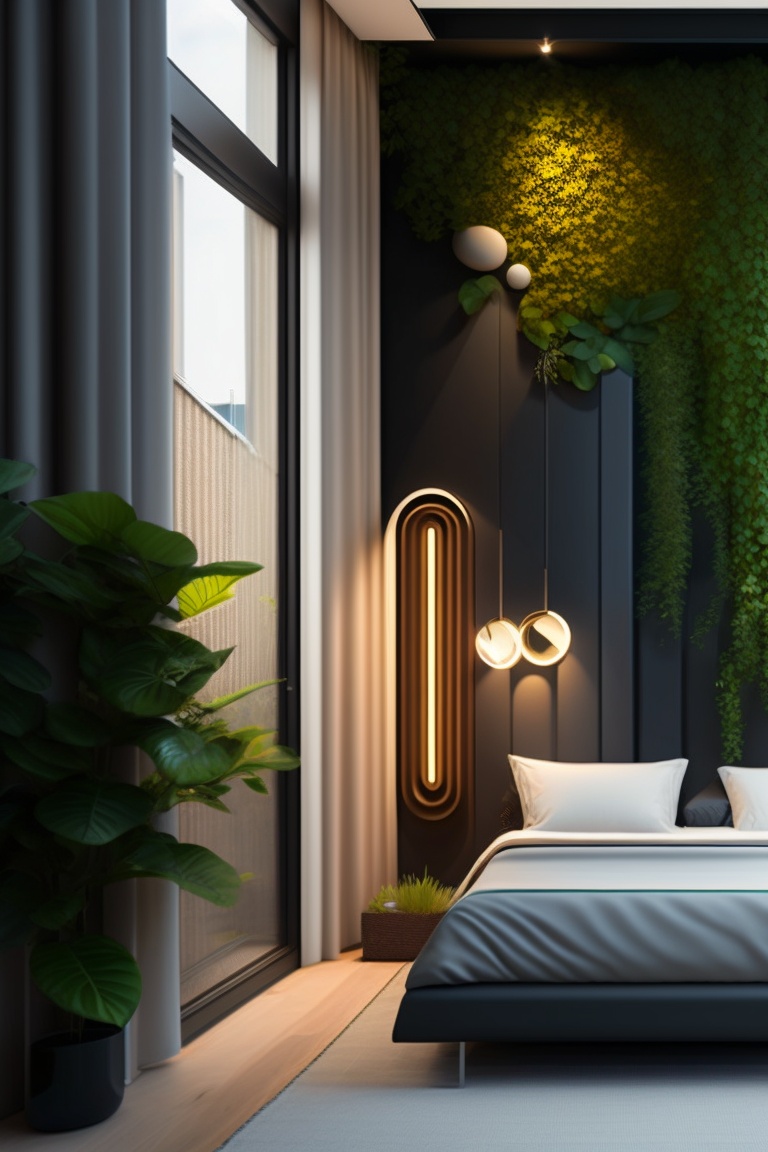 Lexica - Futurastic bedroom biophilic cealing