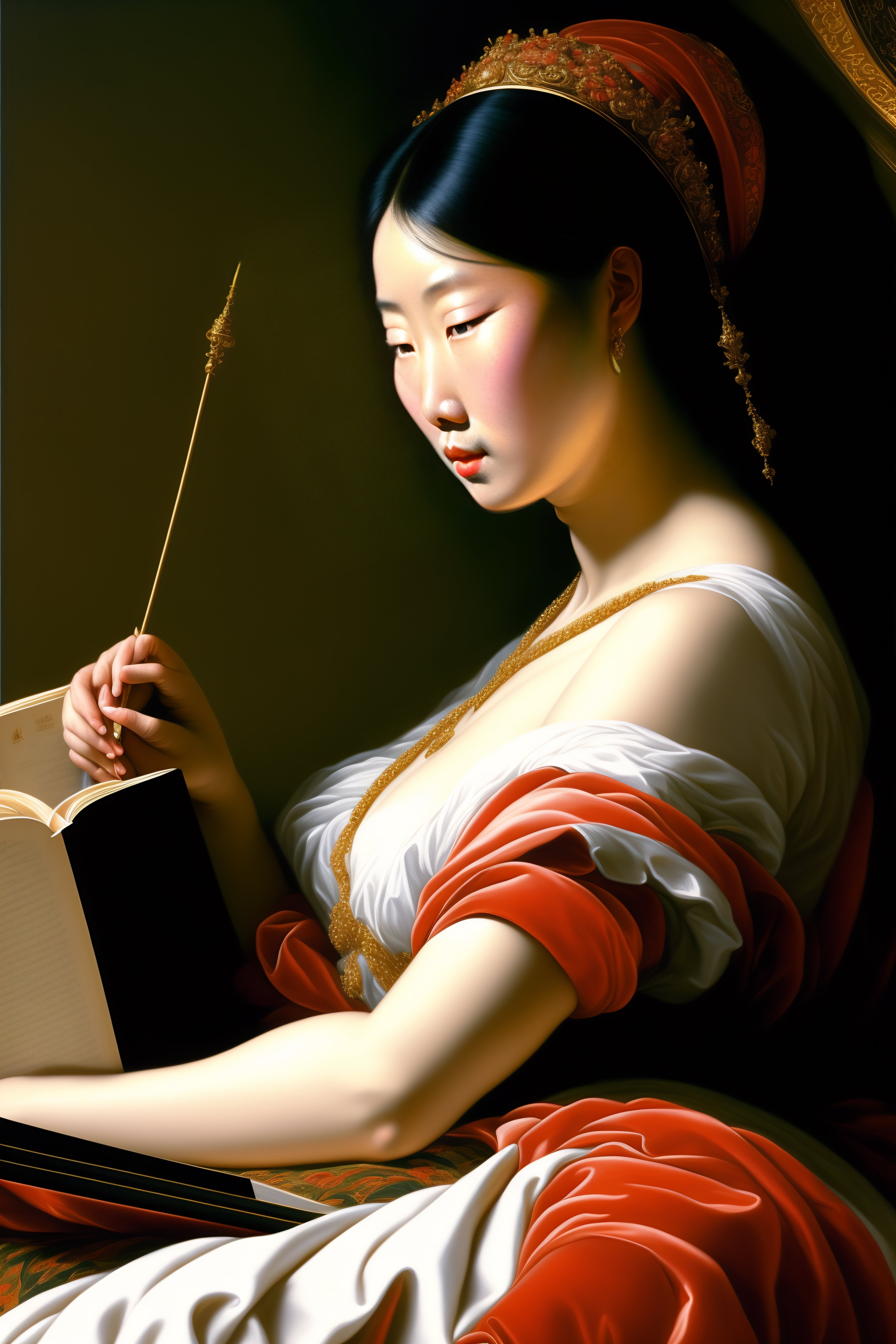 beautiful chinese women paintings