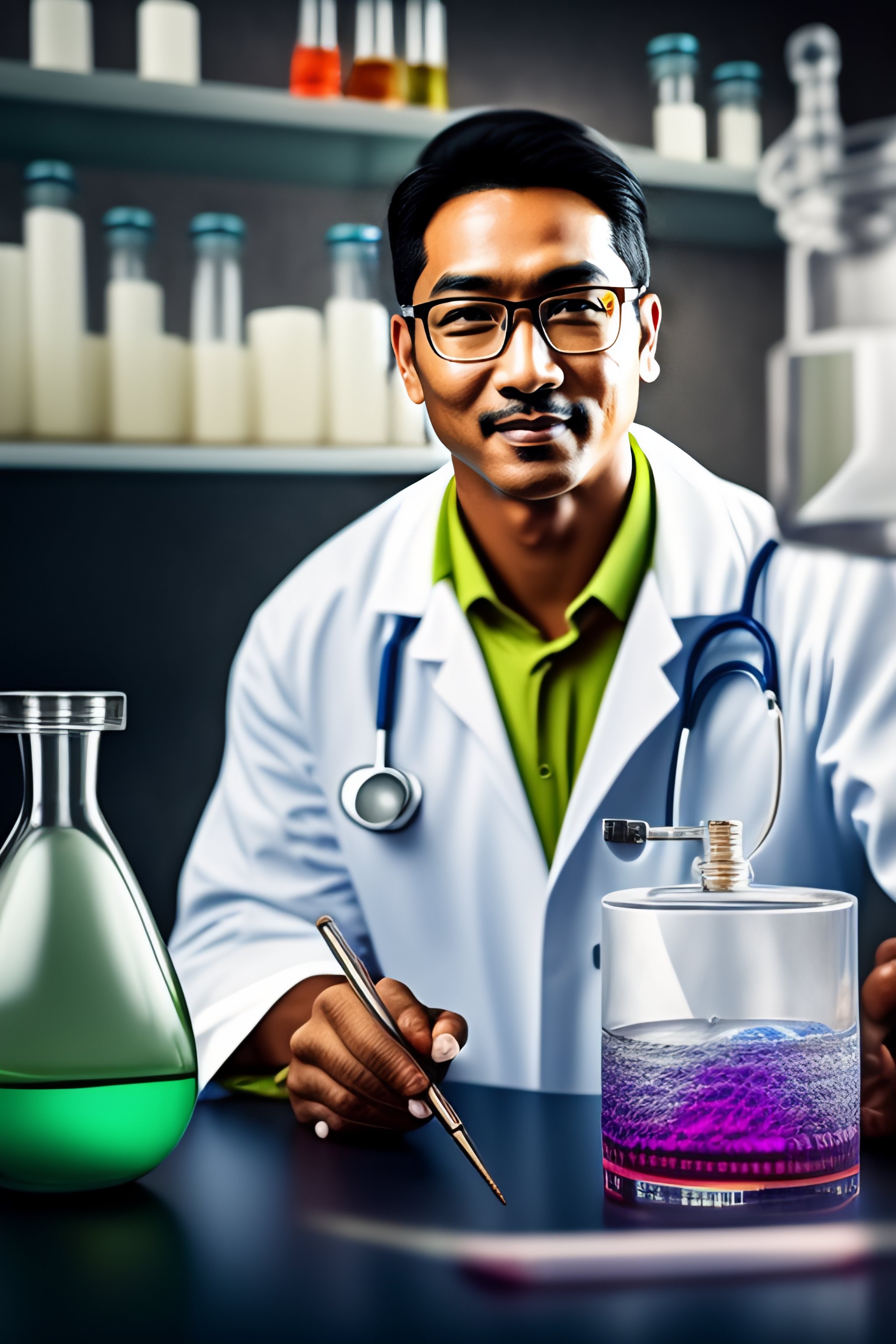 Lexica - Doctor in the lab with ith spider