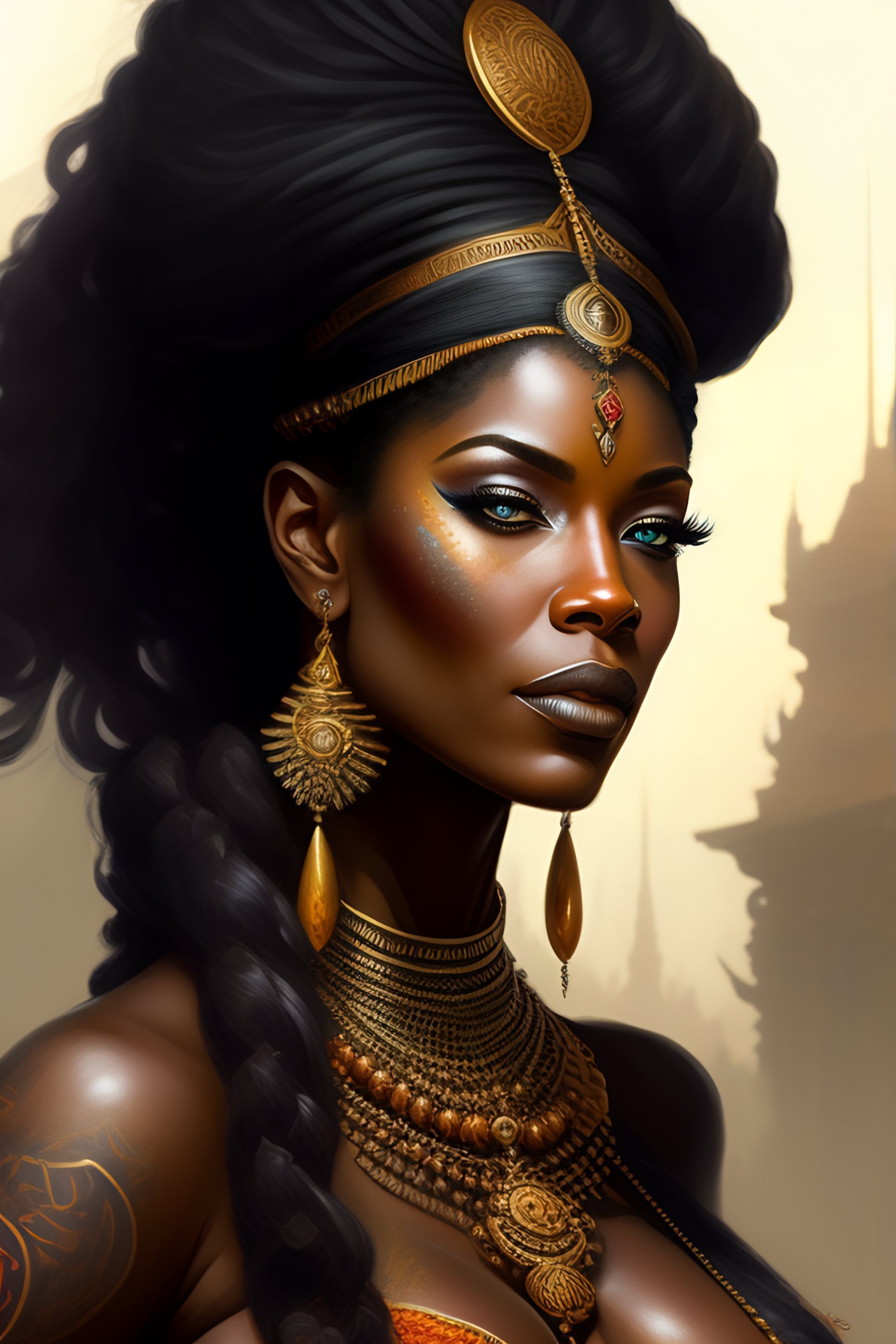 Lexica A voodoo godess’ full bodied portrait, intricate and ornate