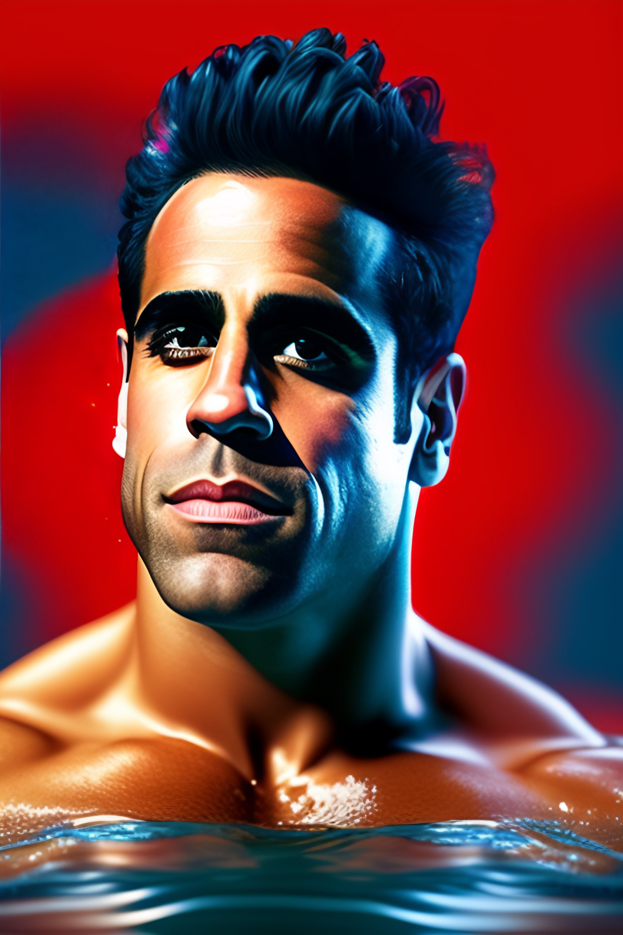 Lexica - Portrait of Bobby Cannavale inswimming pool speed os, athletic ...