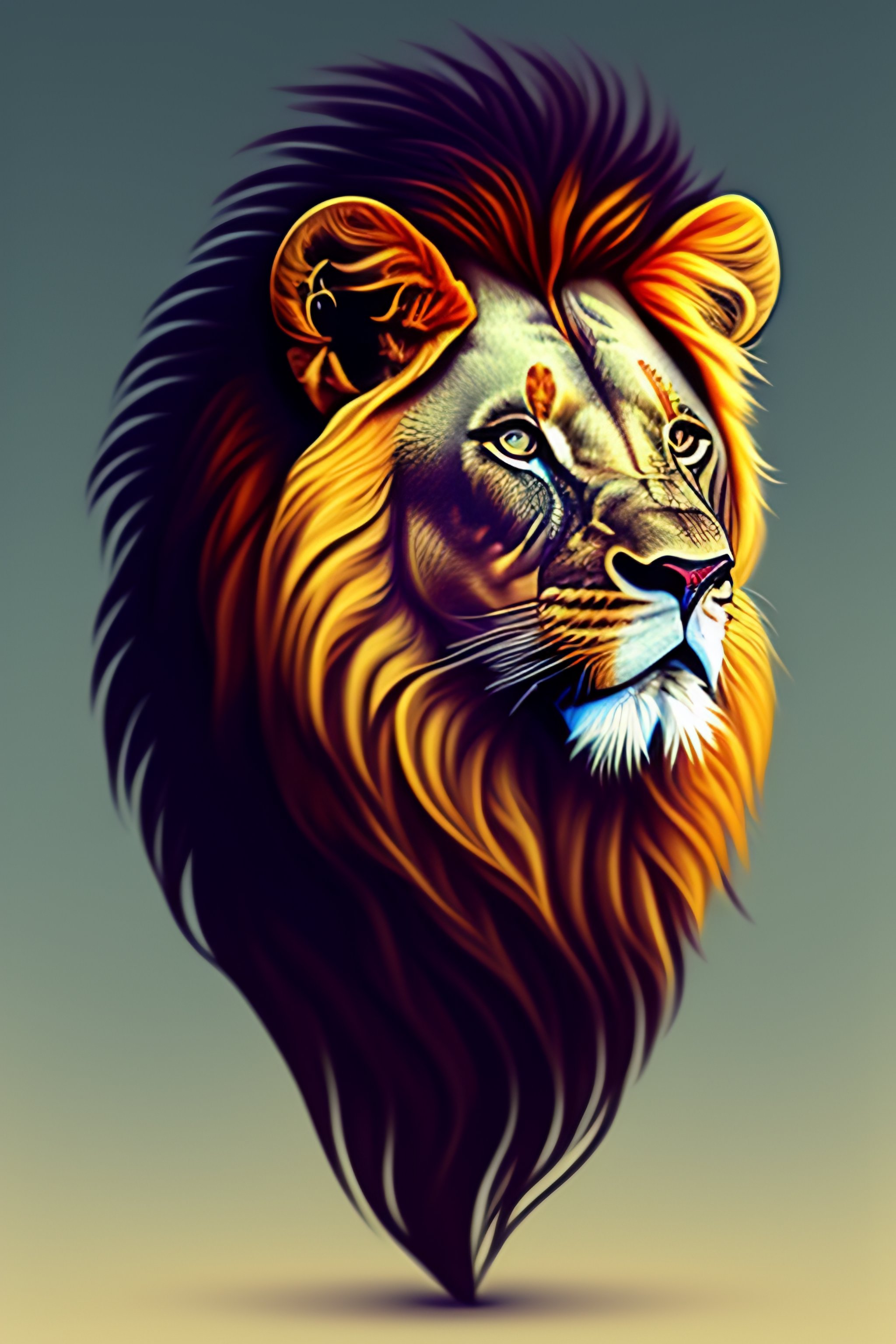 Lexica - Lion tattoo style illustration