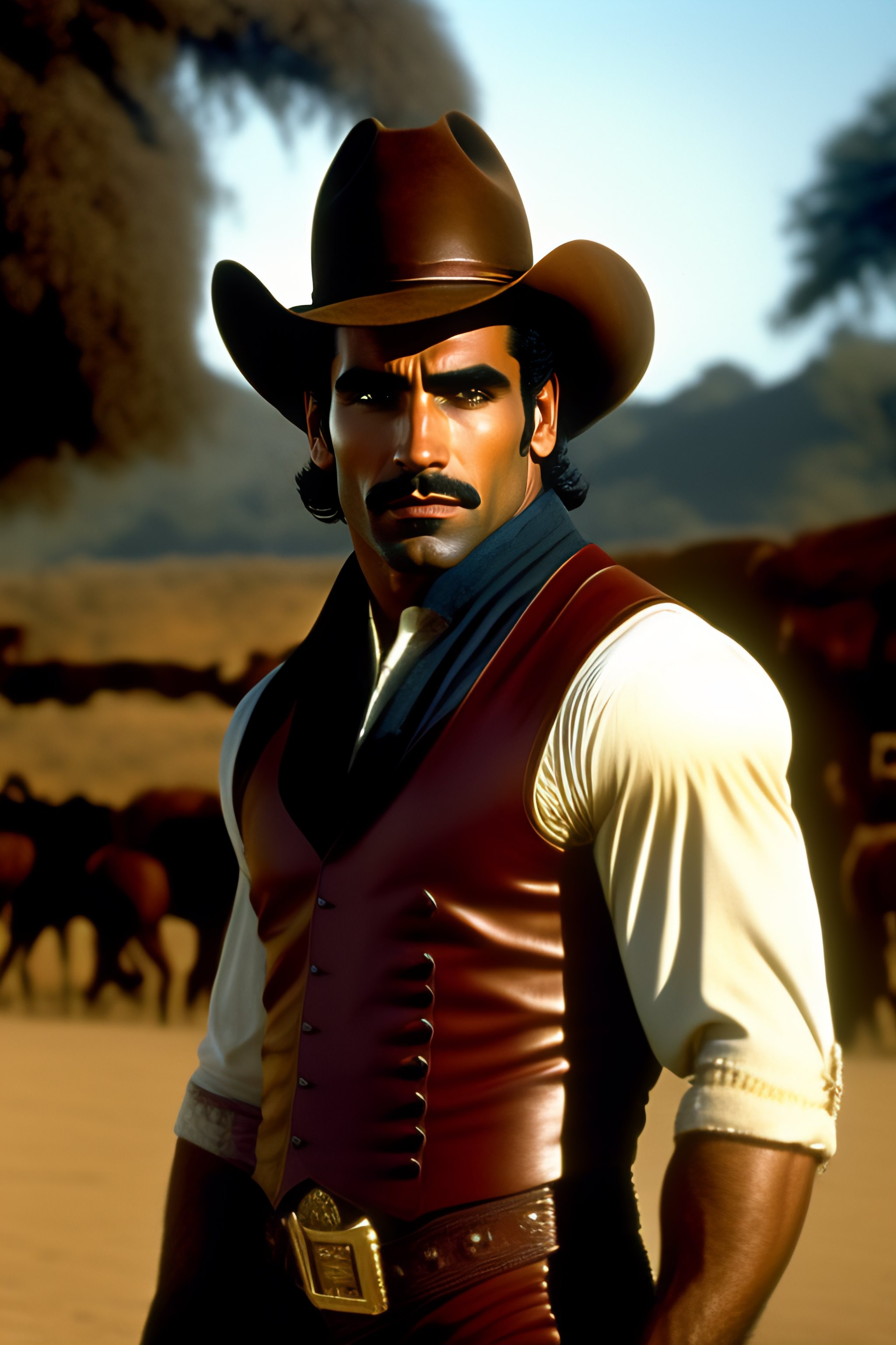 Lexica - Adrian paul as a cowboy