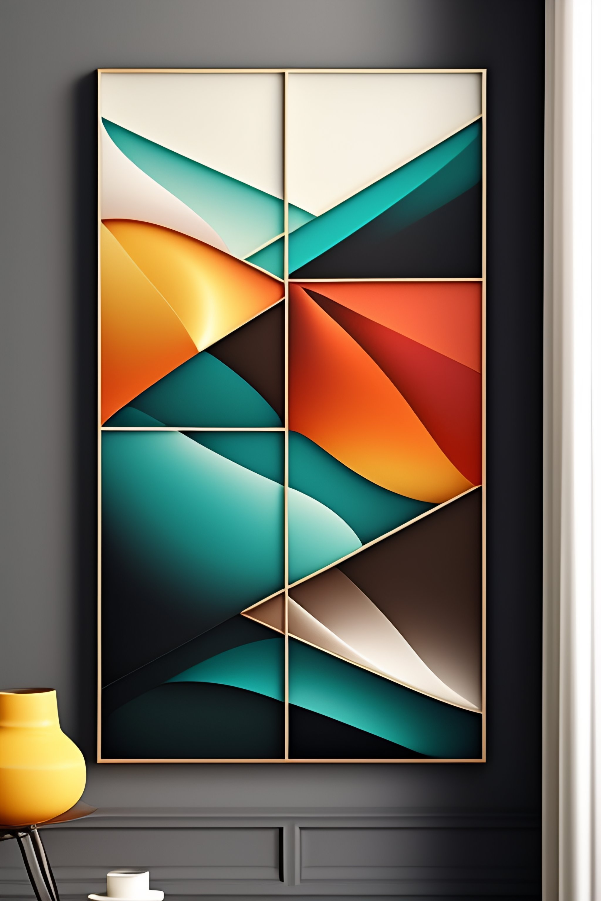 Lexica Create design of mid century modern wall art