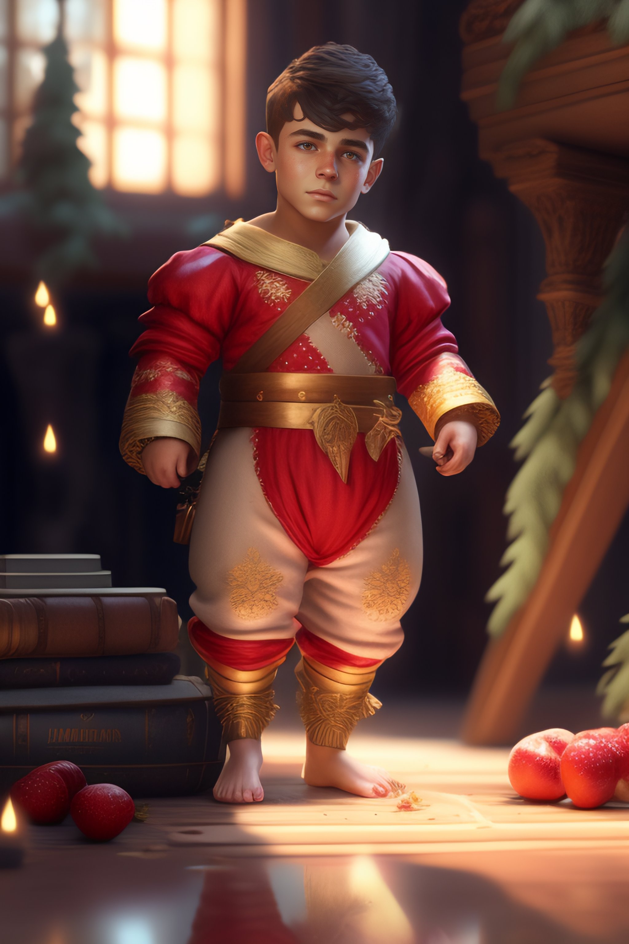 Lexica - Brunette prince dwarfism, full body, medieval pajamas, barefoot,  feet, intricate details, hyper detailed, ultrarealism, Sophie Anderson,  jor...