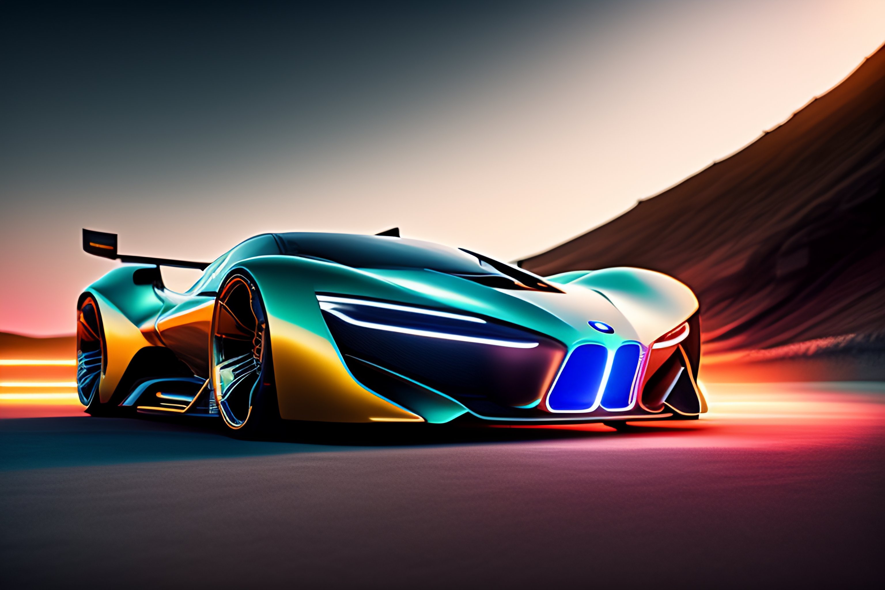 Lexica - Glowing futuristic BMW Hypercar