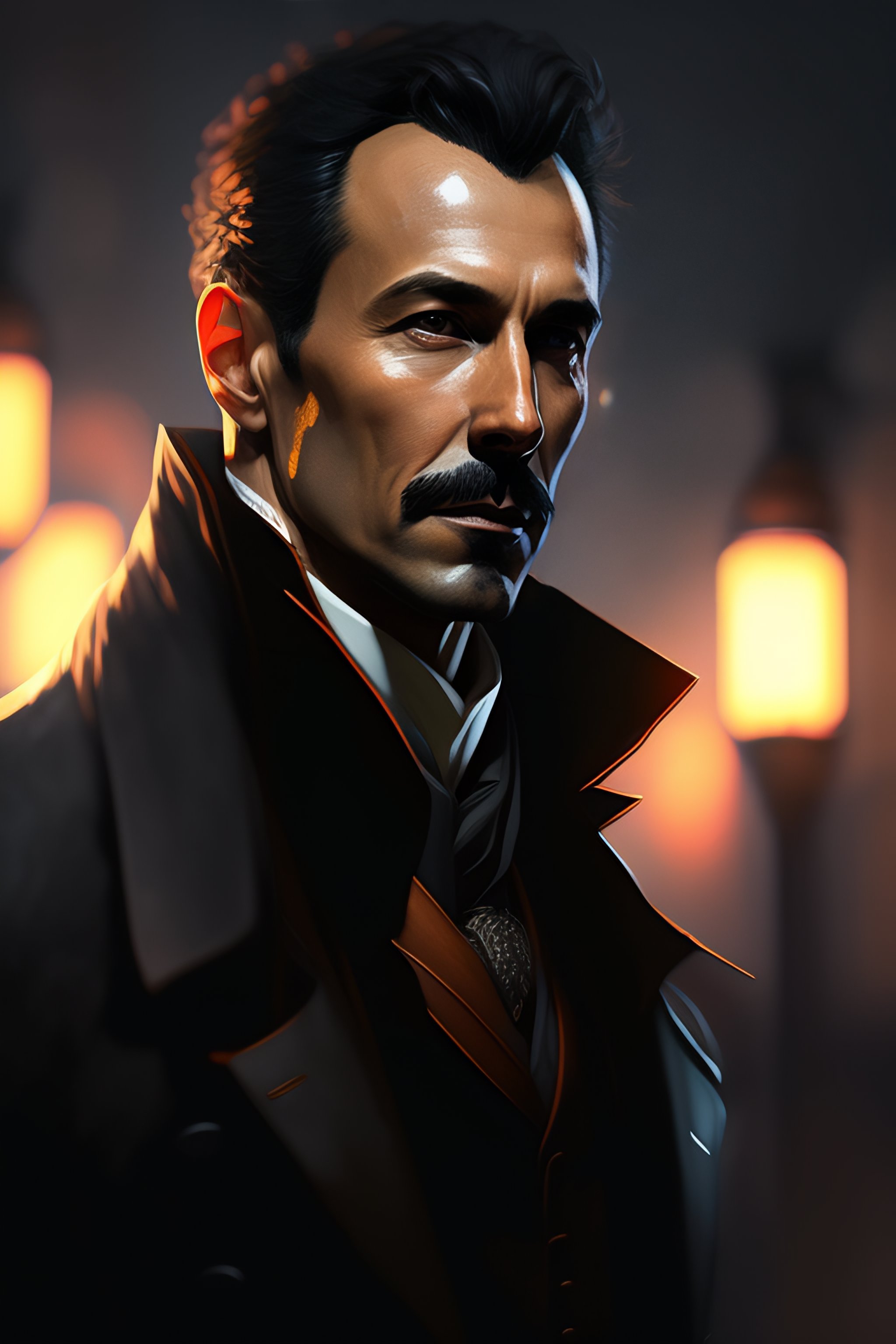 Lexica - Portrait of Sherlock Holmes, dramatic lighting, illustration ...
