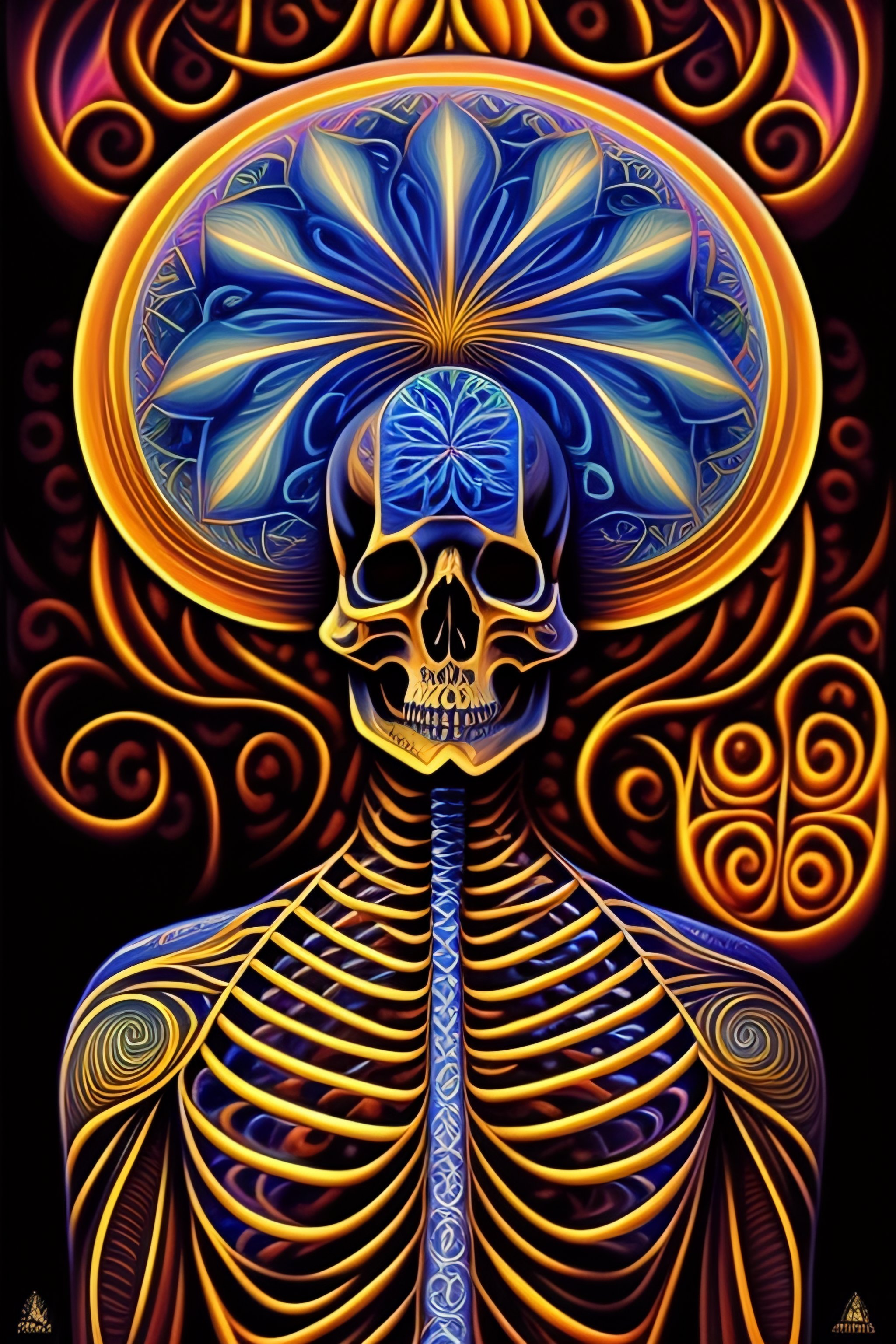 Lexica - Magic mushroom skeleton alex grey