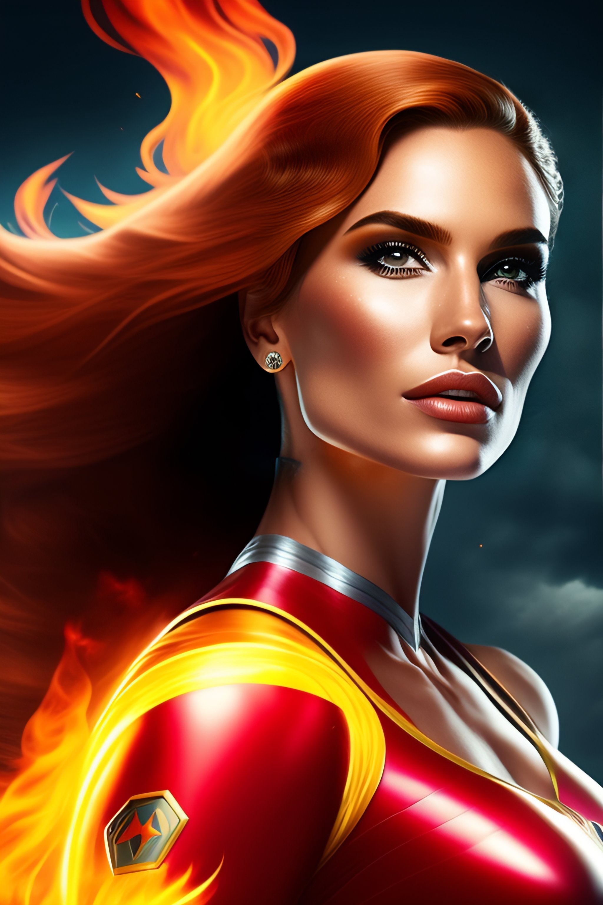 Fire Superhero Girl