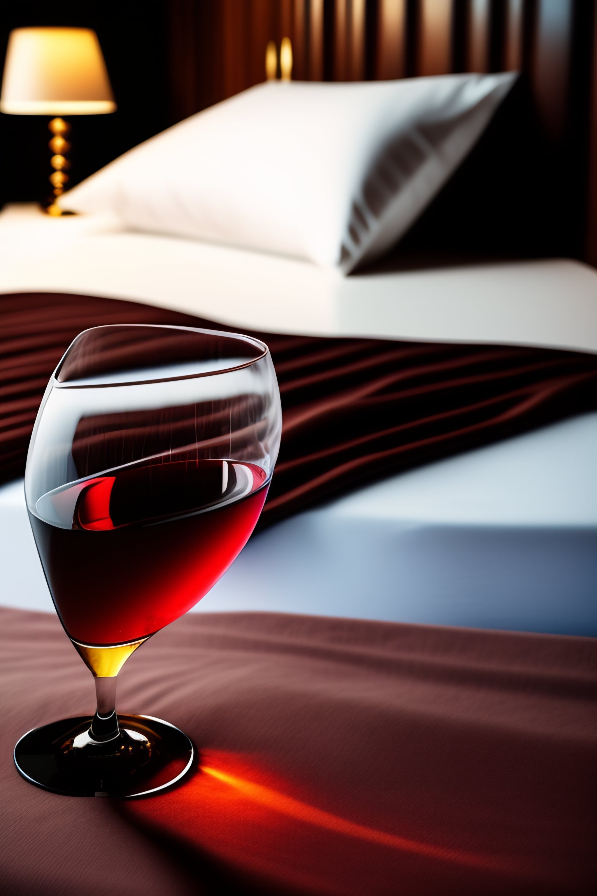 Lexica - Wine poured on The sheets of a bed