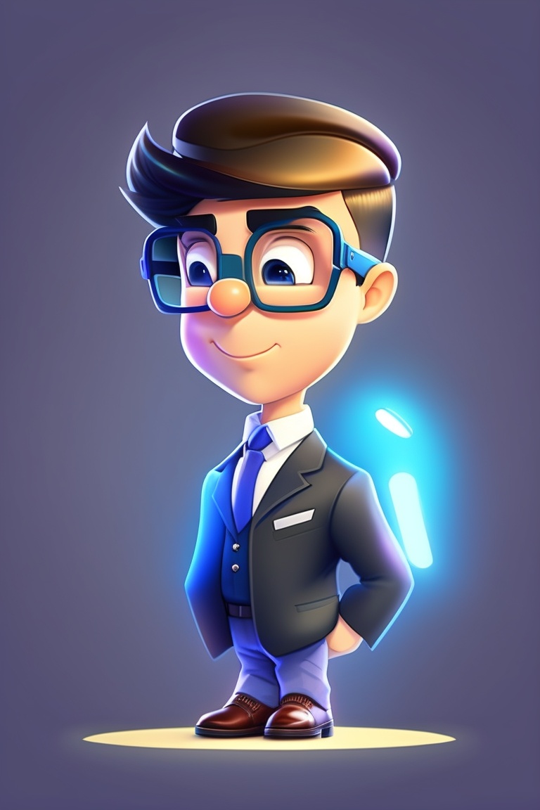 smart boy animated