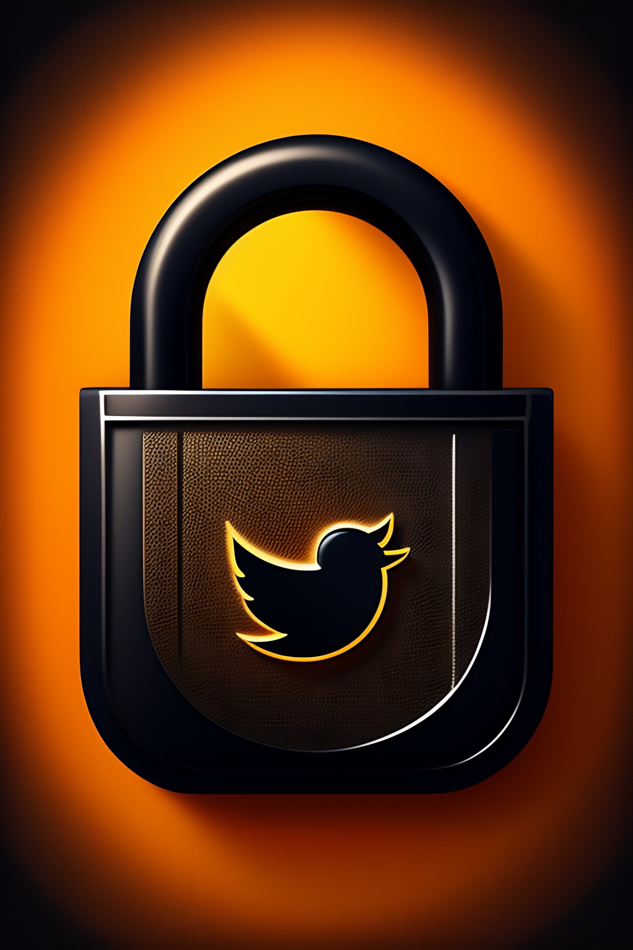 Lexica - IOS icon, lock Twitter in Iron basket, black color, doodle ...