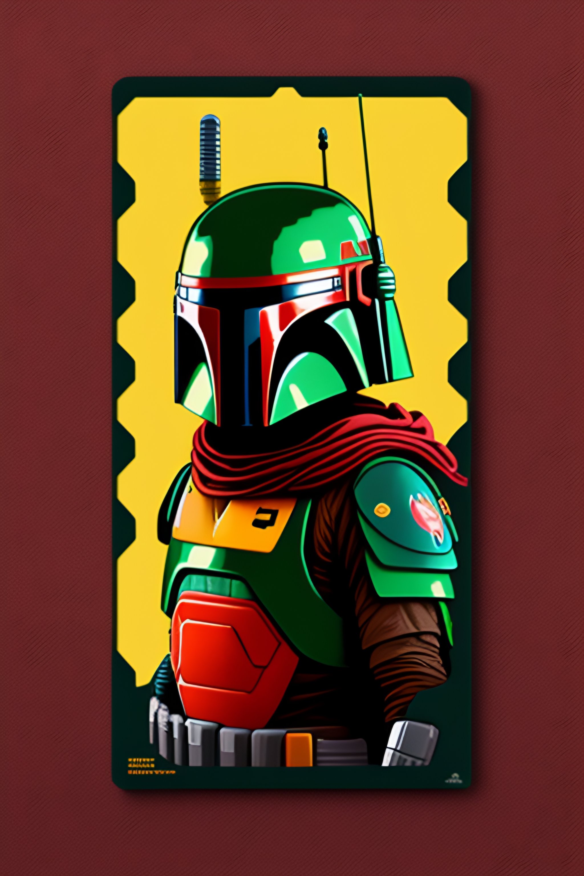 Lexica - Boba Fett boba tea, 3 colour portrait