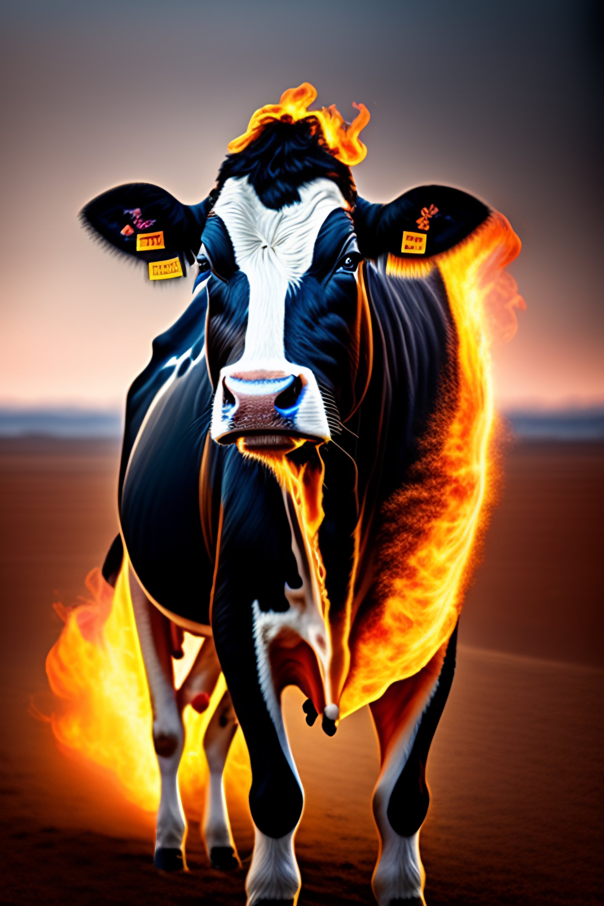 Lexica - Cow in fire