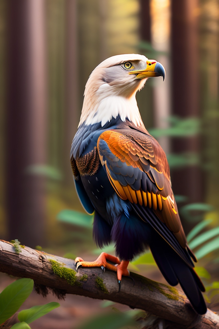 Lexica - Hyper realistic eagle left in the woods,weird,otherworldly ...