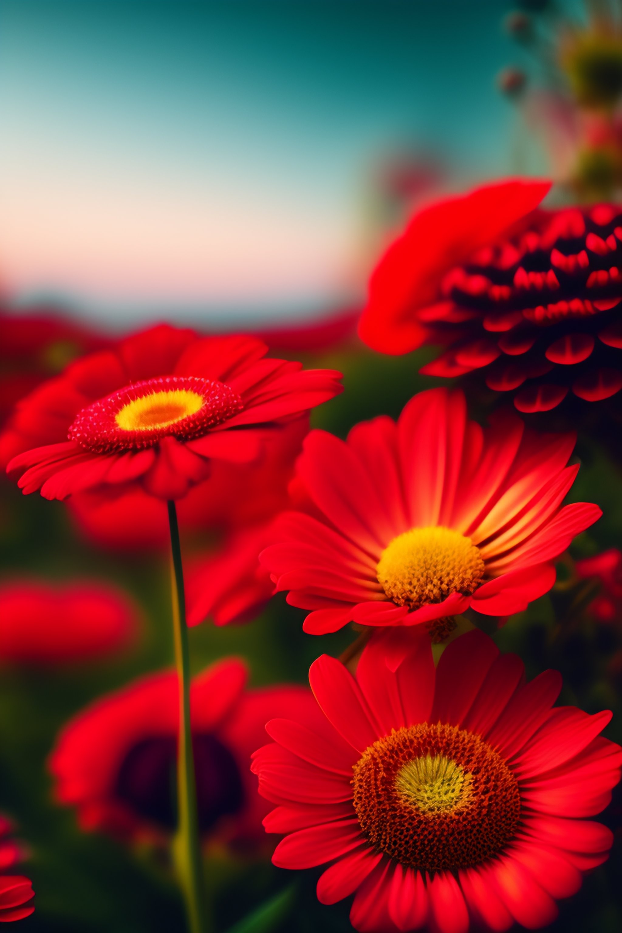 Lexica - Flowers in red color