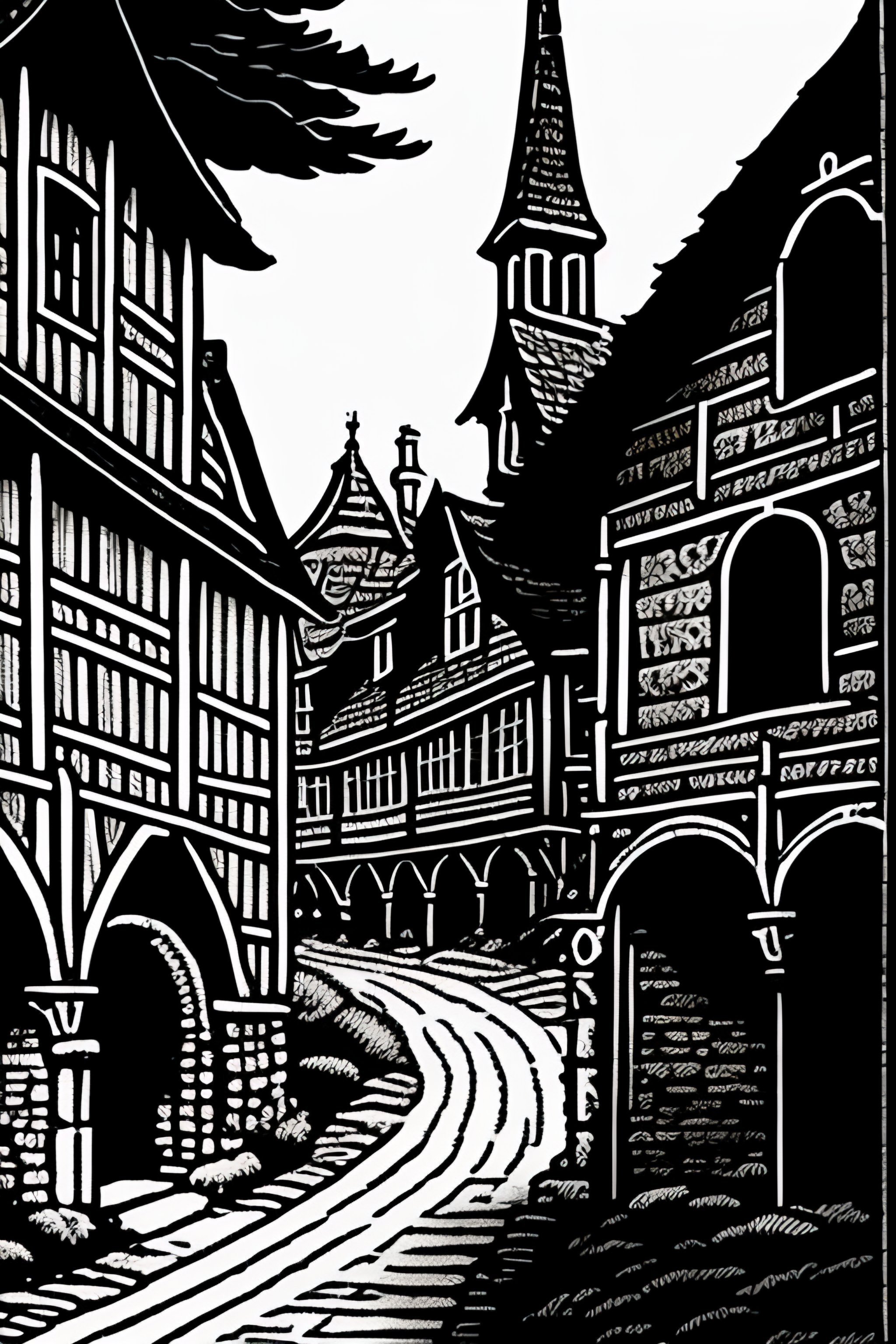 Lexica Medieval woodcut of adrian street
