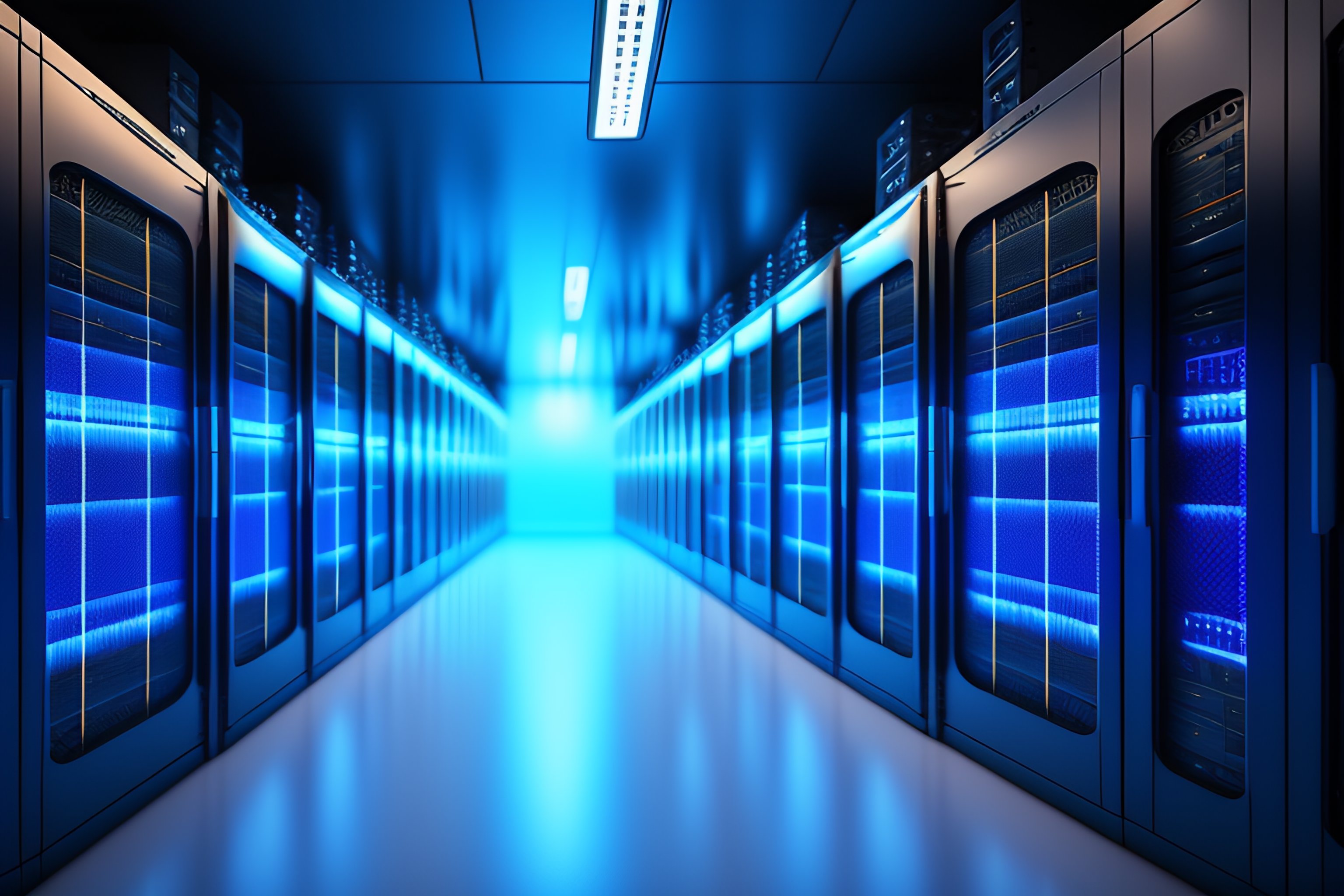 Lexica - Server room, blue litght