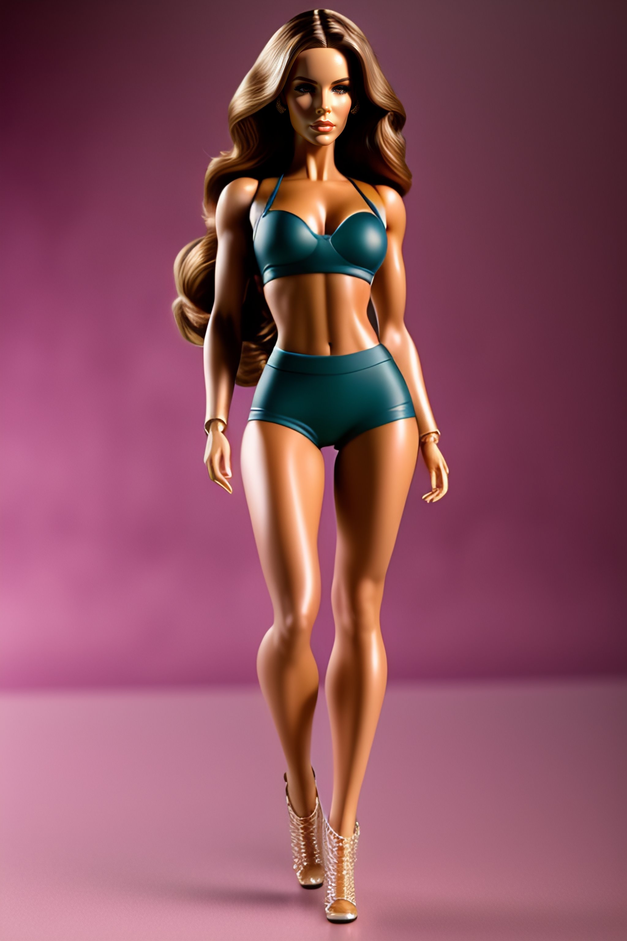Lexica - Kate beckinsale plastic tight barbie doll body, pretty
