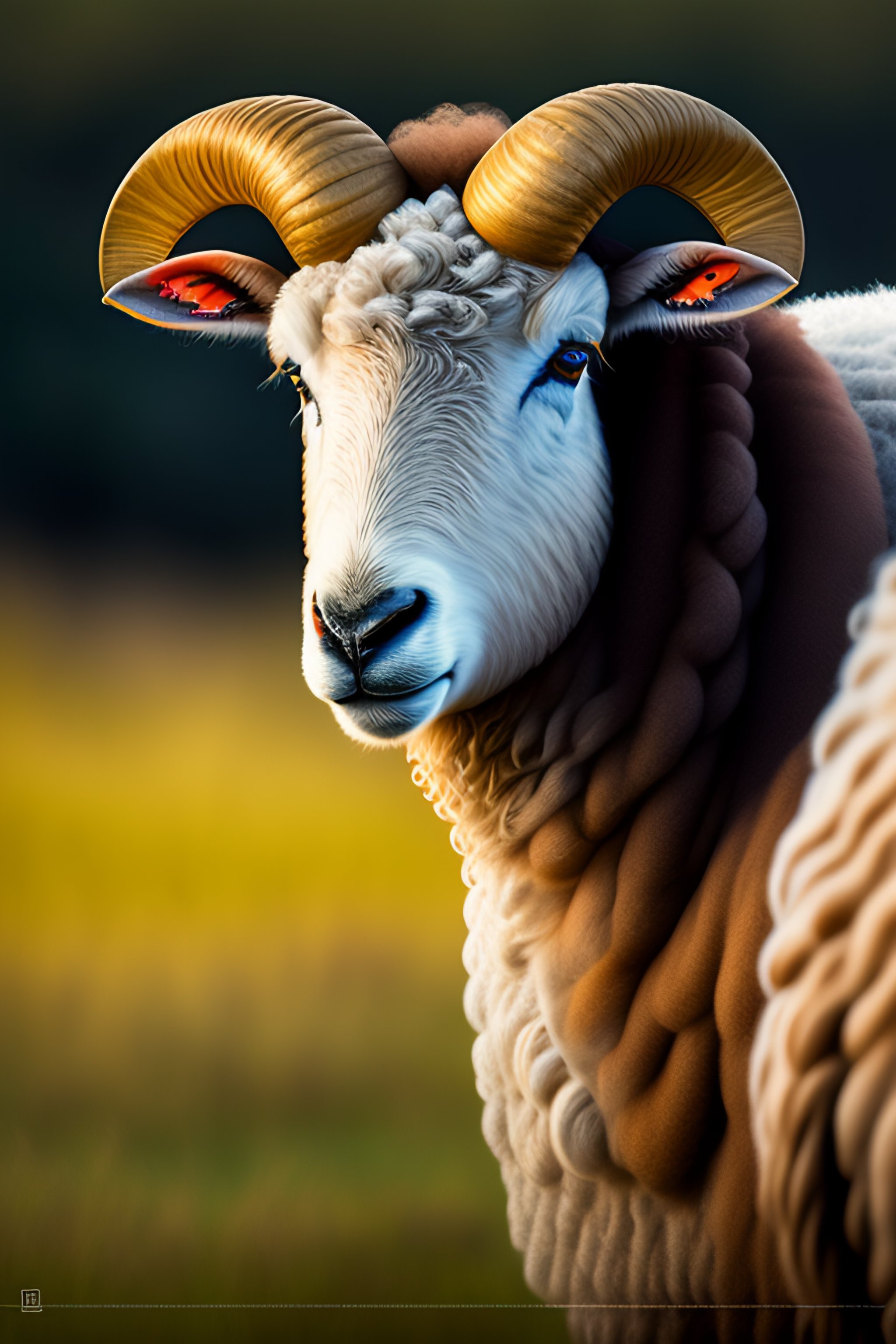 Lexica Hairy Sheep Grazing Portrait