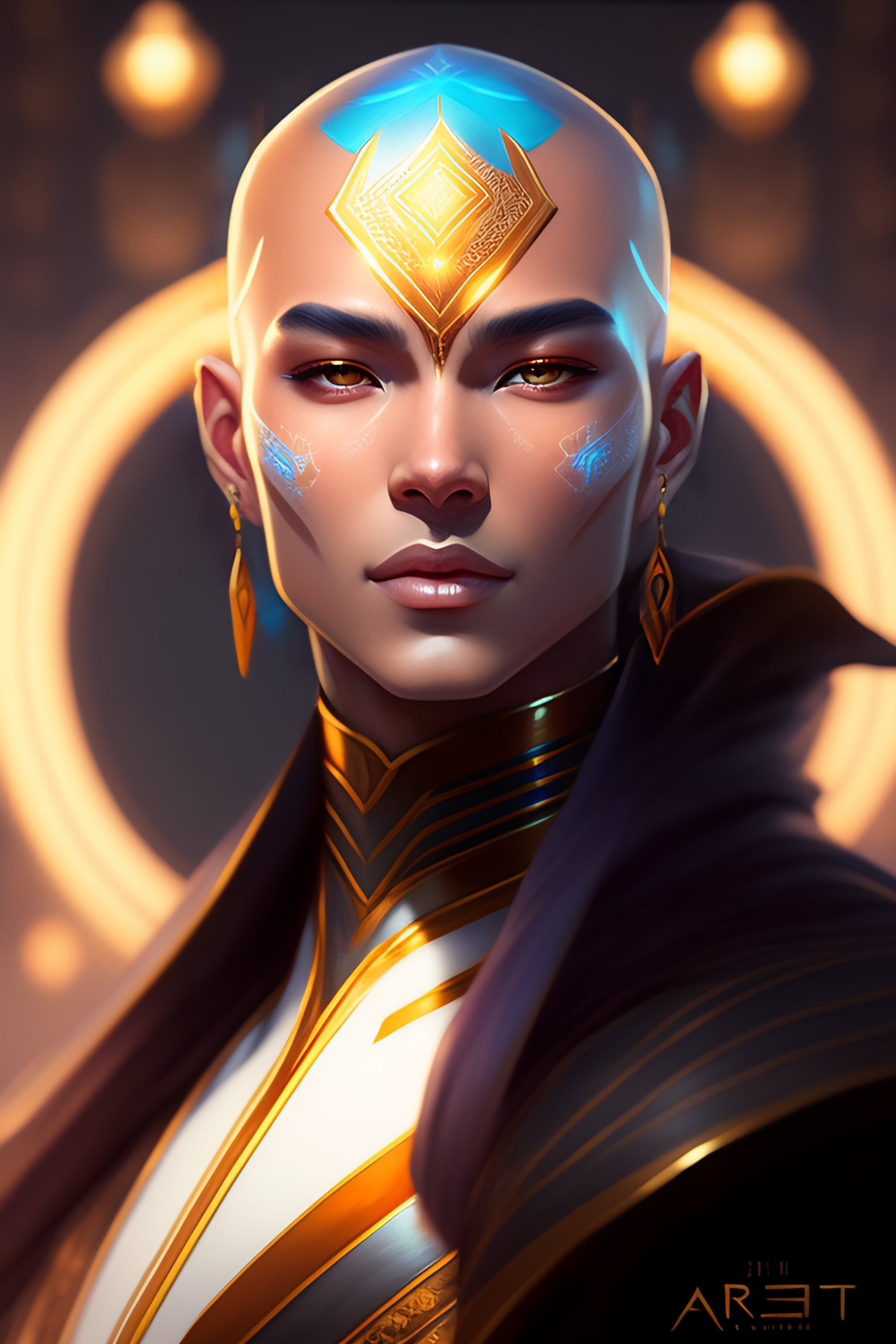 Lexica - Symmetry!! portrait of aang, avatar the last airbender ...