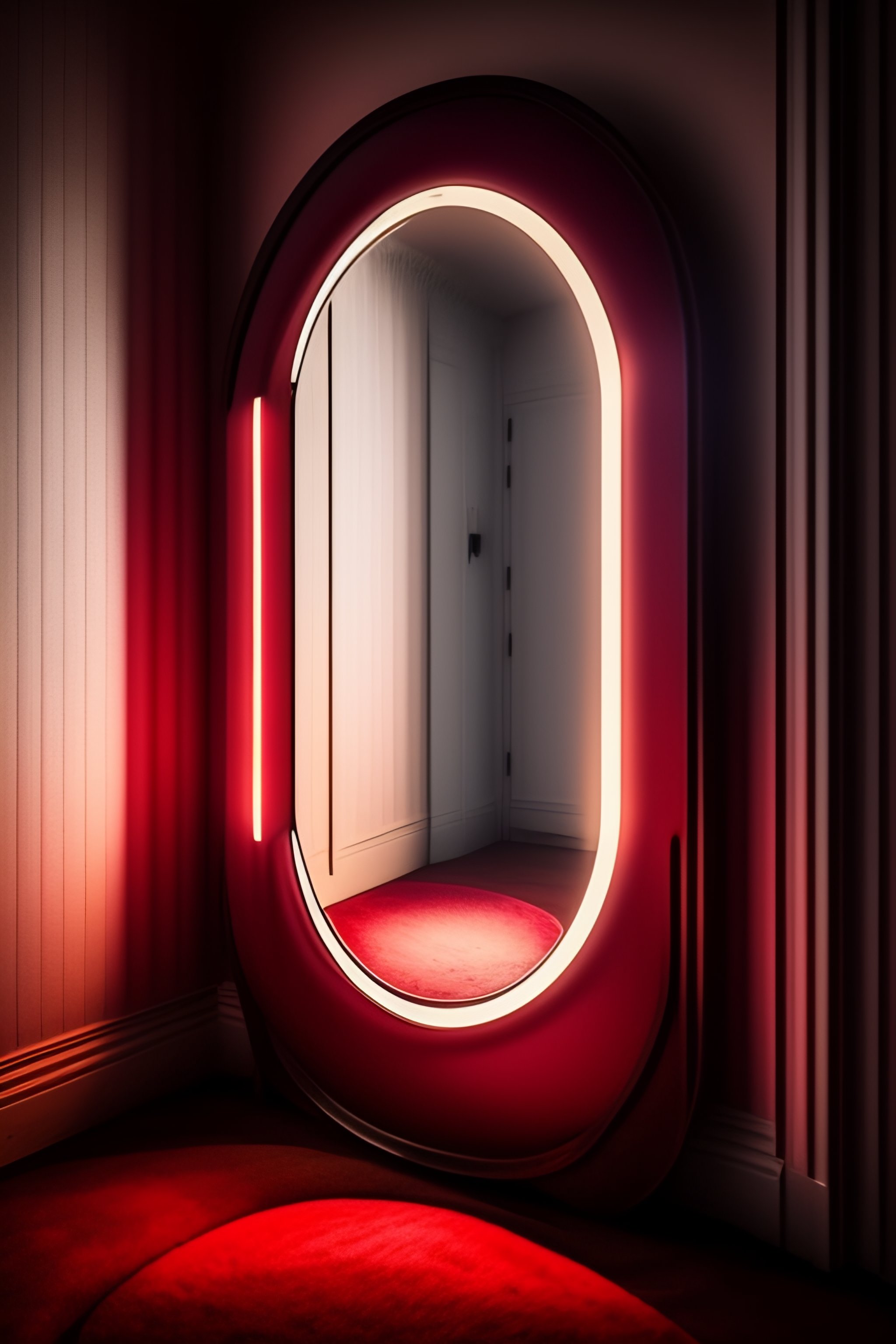 Lexica - Old circus, vintage style, glam room, dirty mirror with lights ...