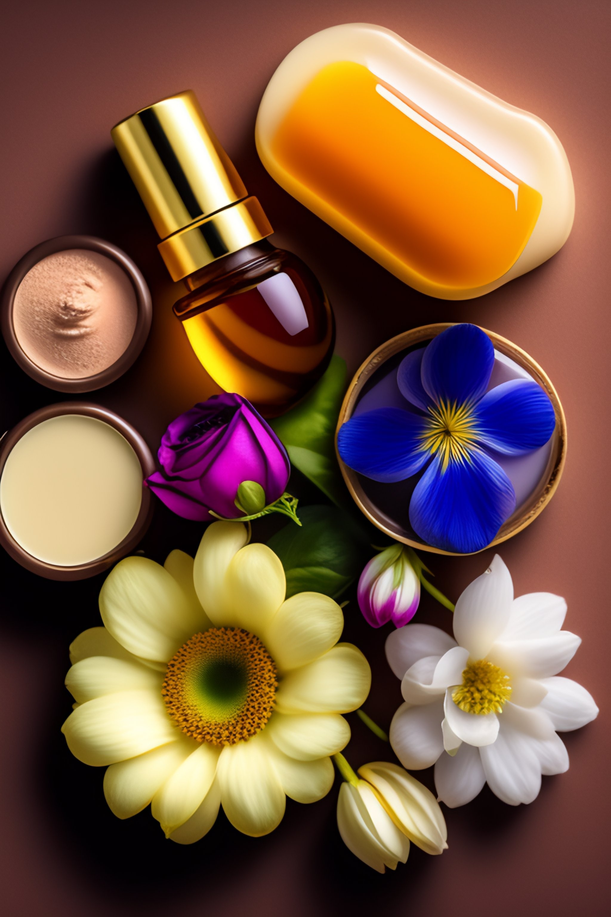 Lexica - Iphone photo of natural cosmetics, flowes, serum, cream ...
