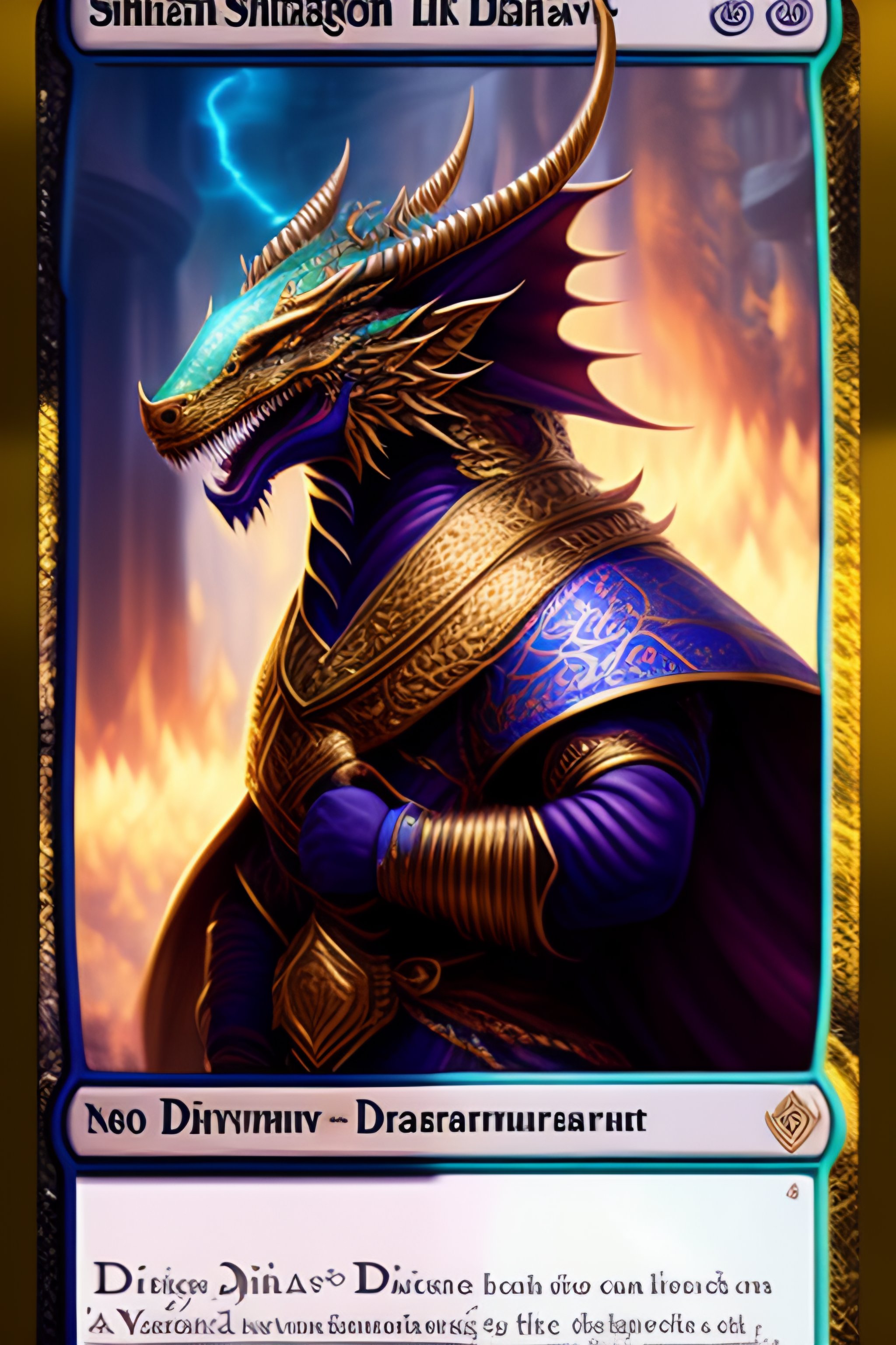 Lexica - Shivan dragon as a magic the gathering card