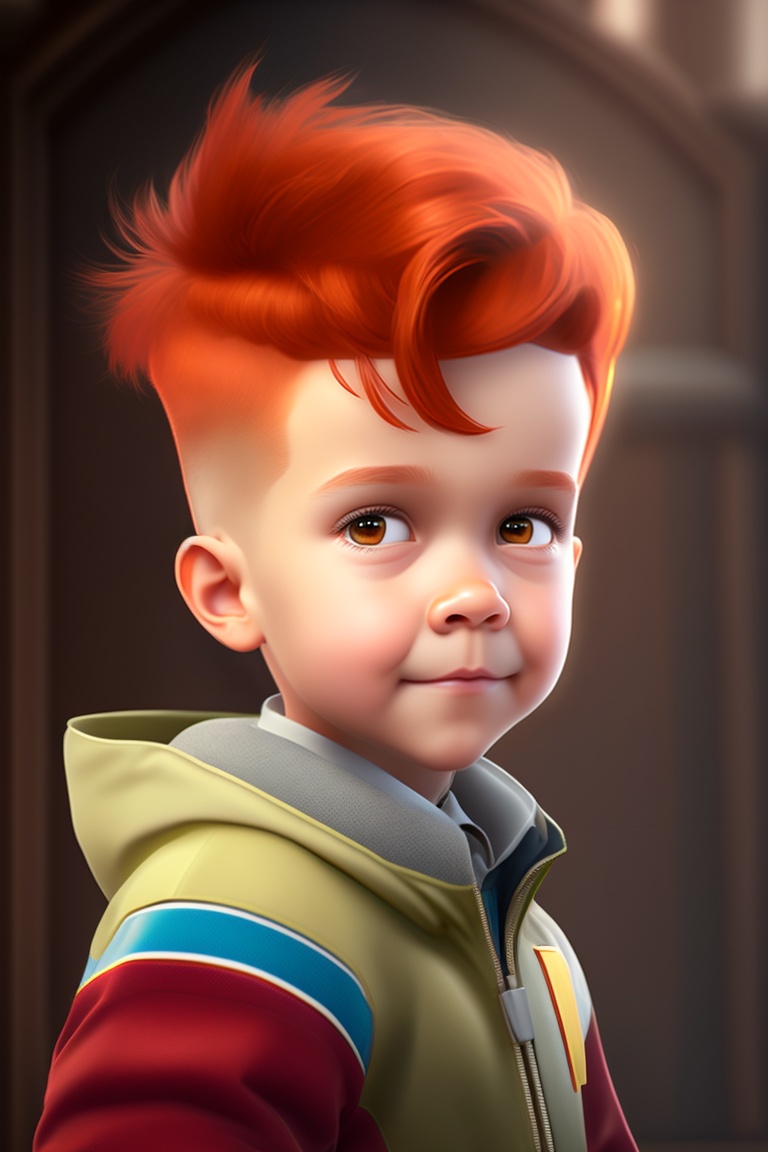 Lexica A Cartoon Character A 4 year old Boy With Red Hair
