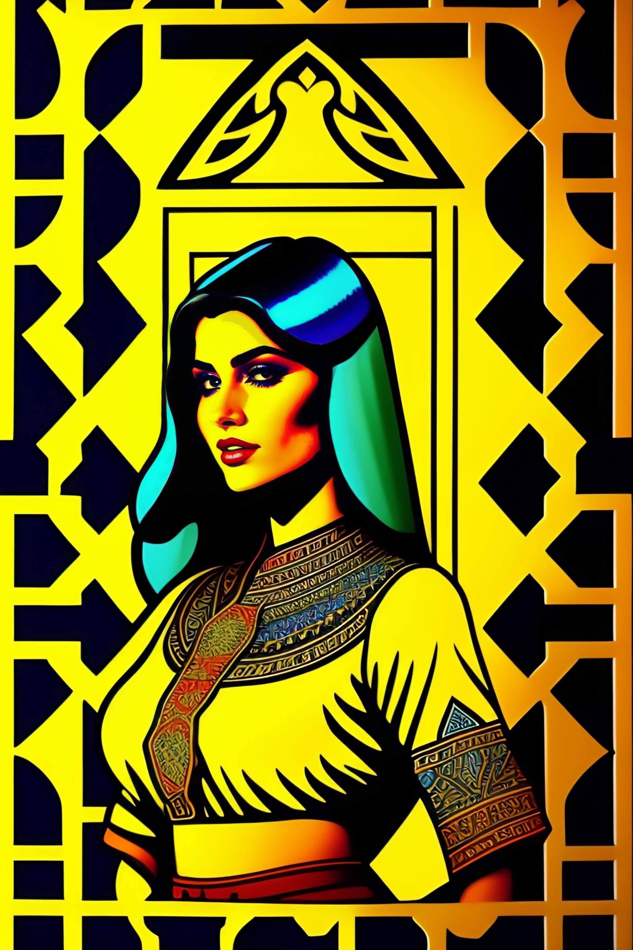 Lexica - Pop-art , Comic Style , Persian geometric patterns, Persian ...