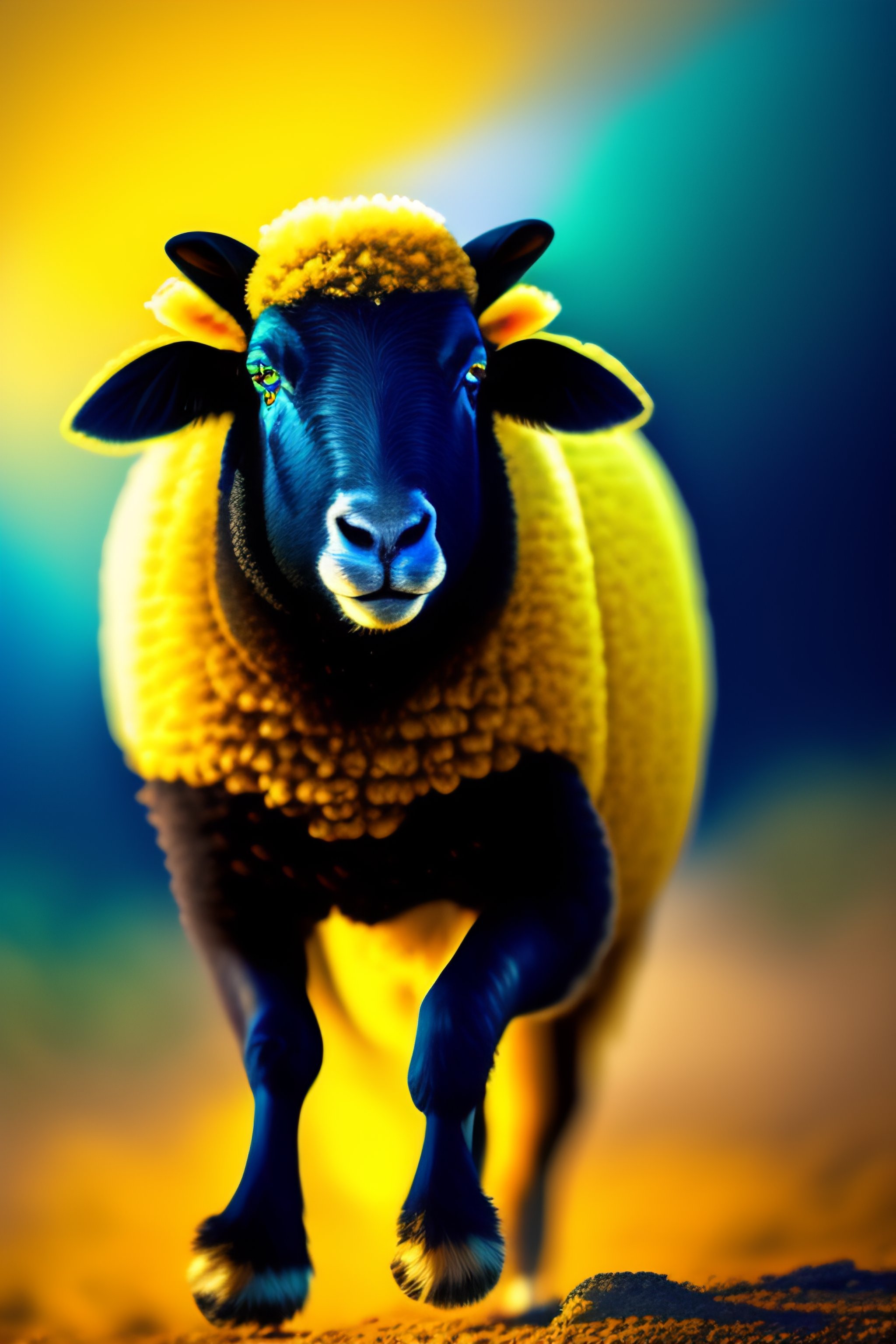 Lexica - Blackbelly sheep, fantasy, surrealism, barbados, playful, blue ...