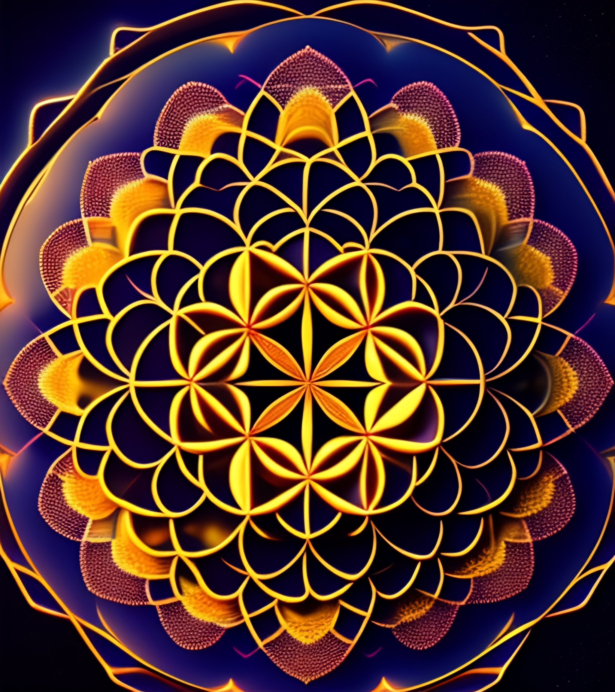 Lexica - Source of energy representation, mandala-like, symmetrical ...