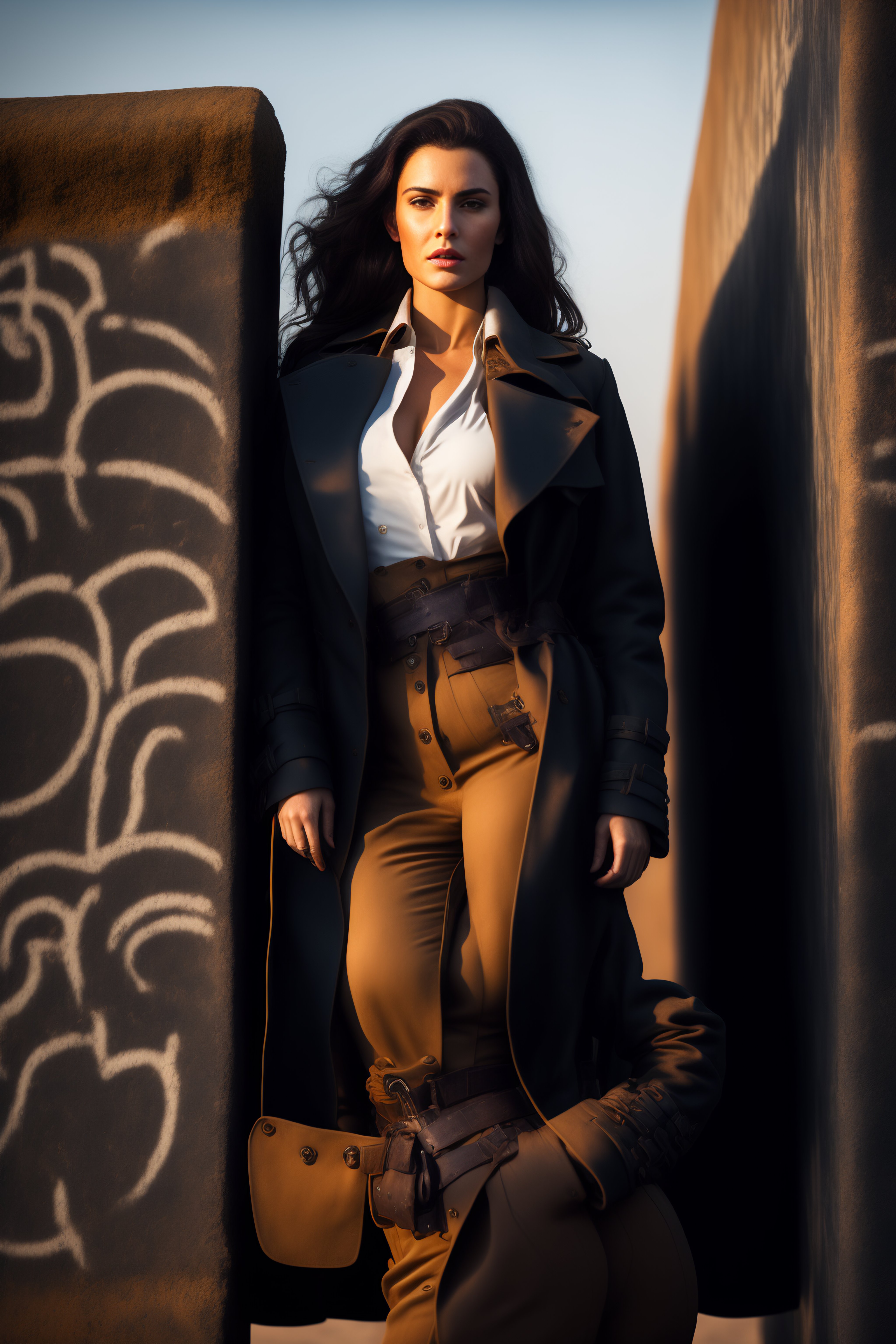 lexica-a-badass-wild-west-brunette-female-gunslinger-loading-her