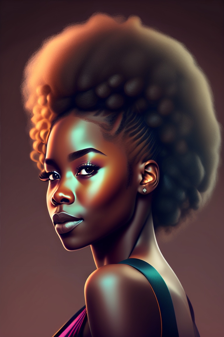 Lexica Ebony Girl Face Portrait