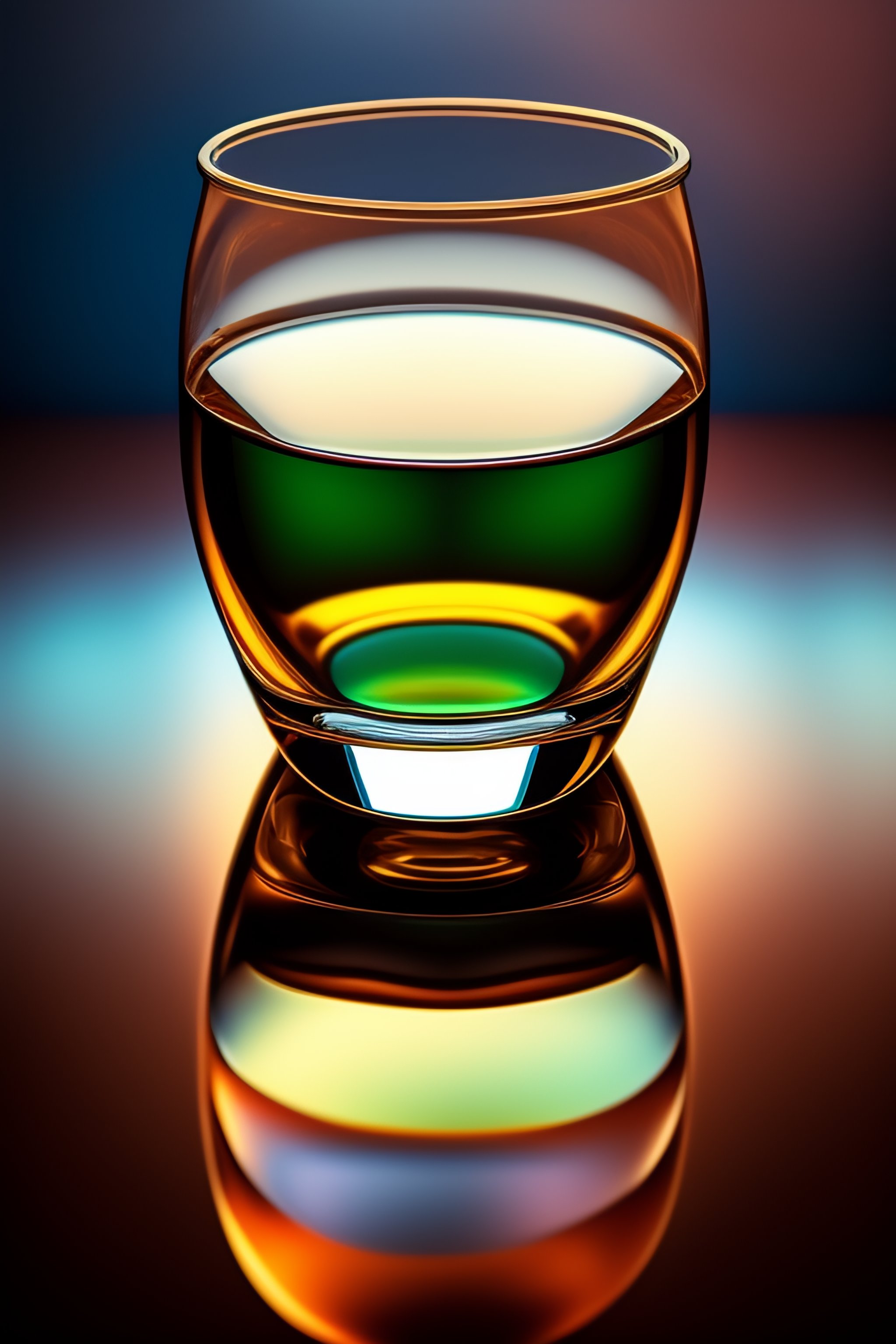 Lexica - Glass cup with reflection