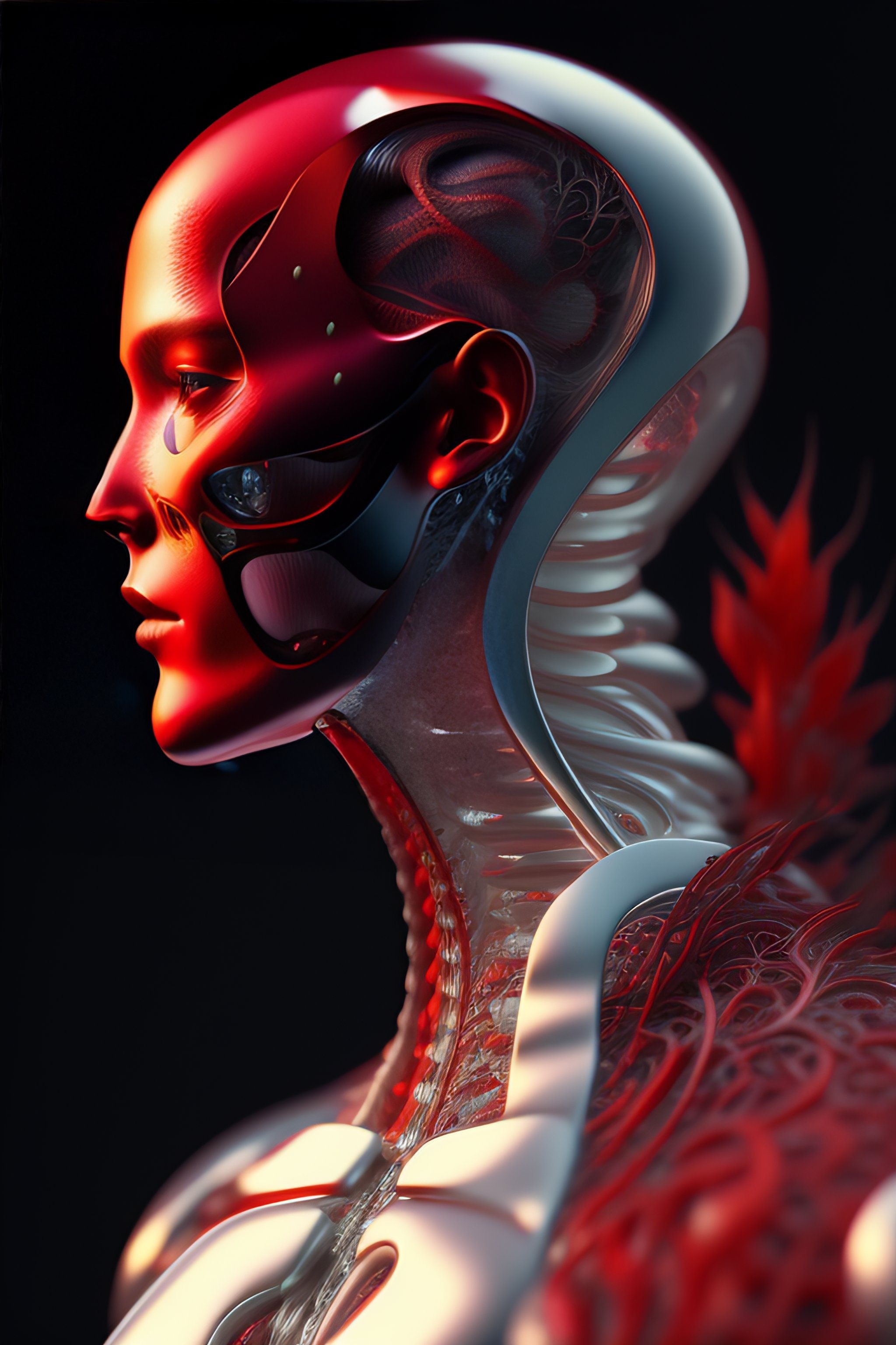 Lexica - Complex 3d render ultra detailed of a beautiful profile ...