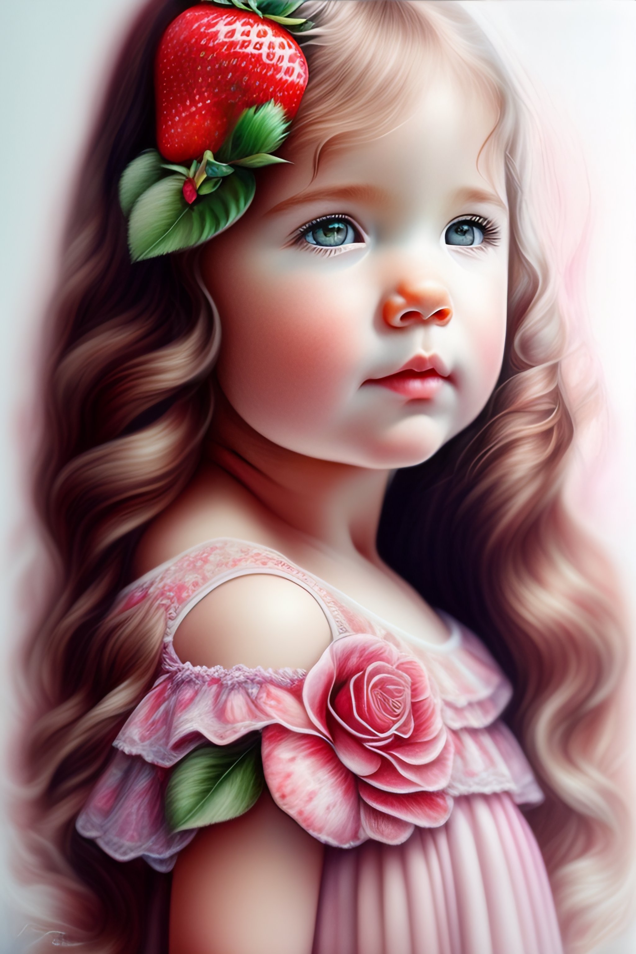 realistic girl drawing color